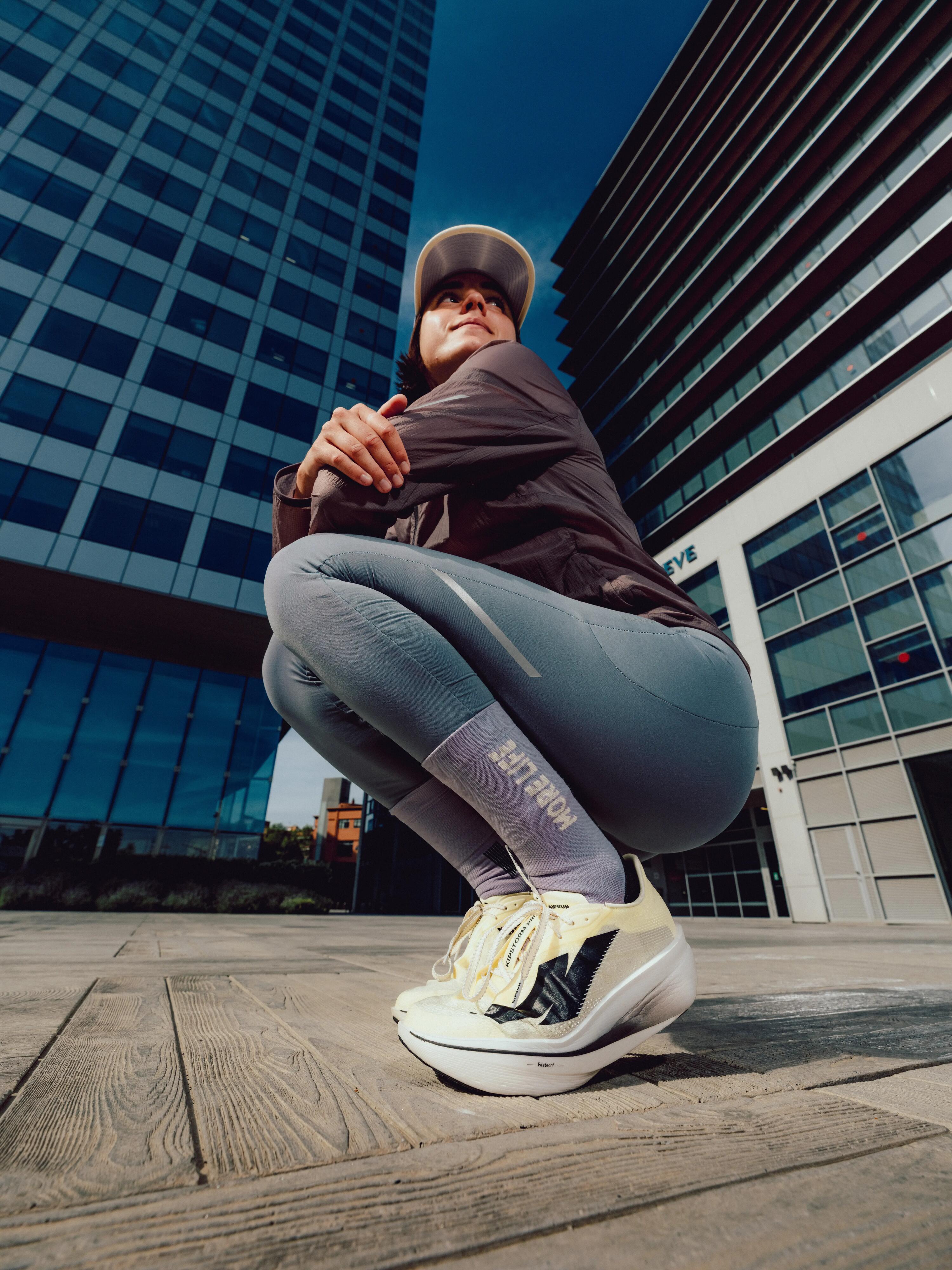 Legging chaud de course femme, Run 500 3/18