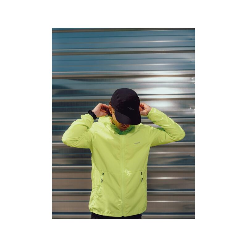Geacă antivânt fluorescentă Kiprun Run Core PPE galben fluorescent bărbați