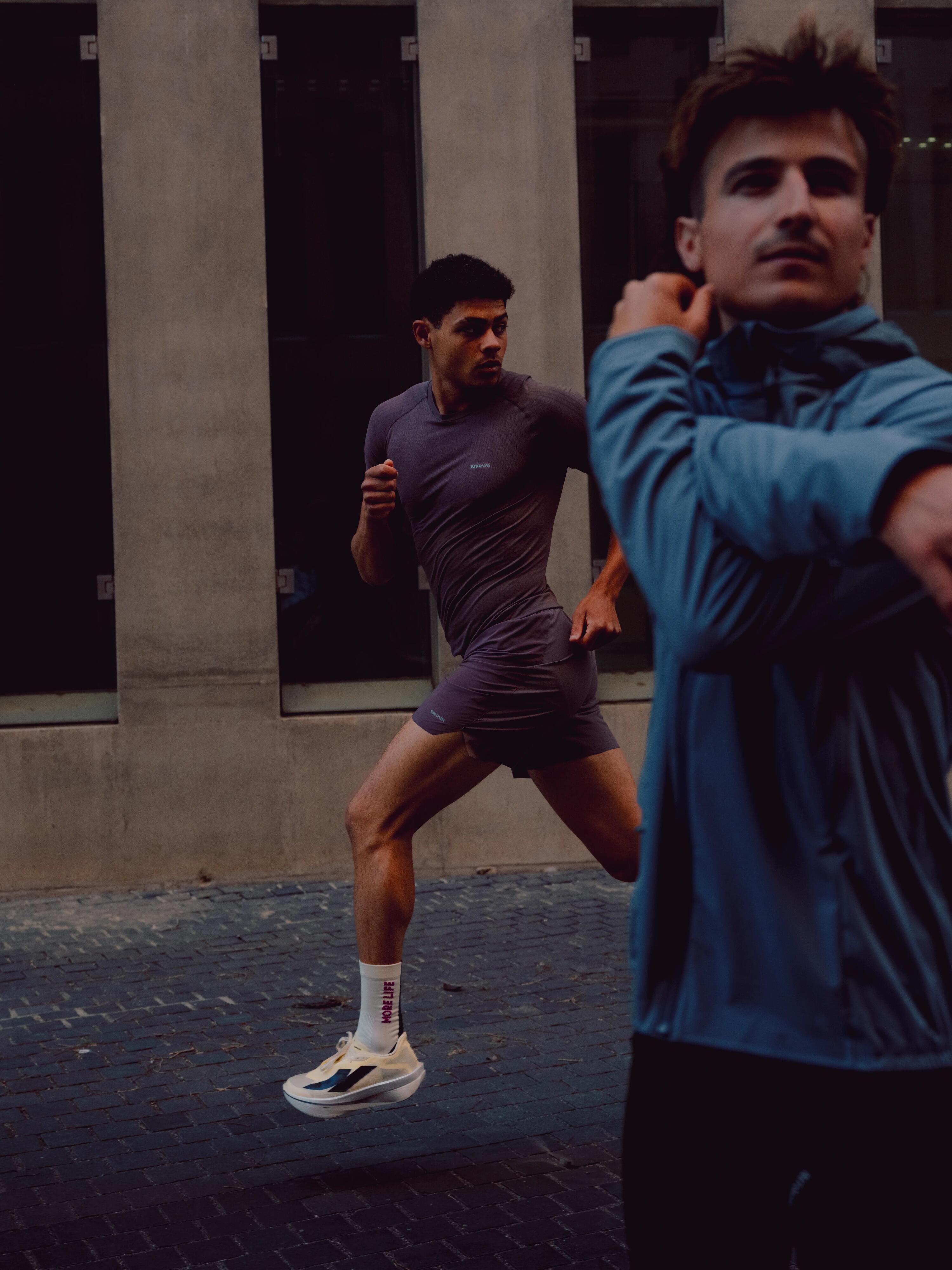 T-shirt de running confort sans couture, Kiprun 500 marron 12/13