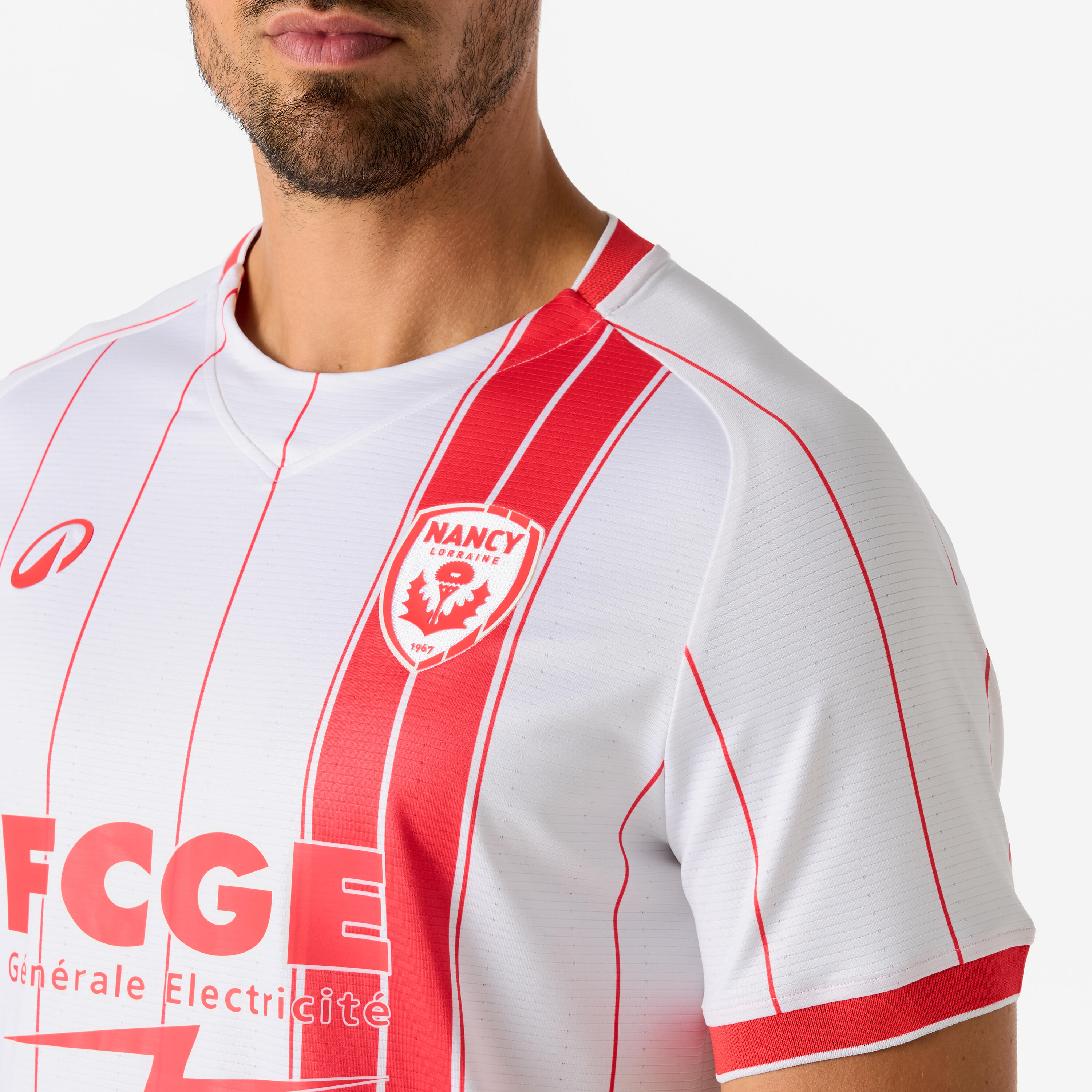 MAILLOT OFFICIEL AS NANCY LORRAINE  ADULTE BLANC DOMICILE SAISON 26/27 3/6