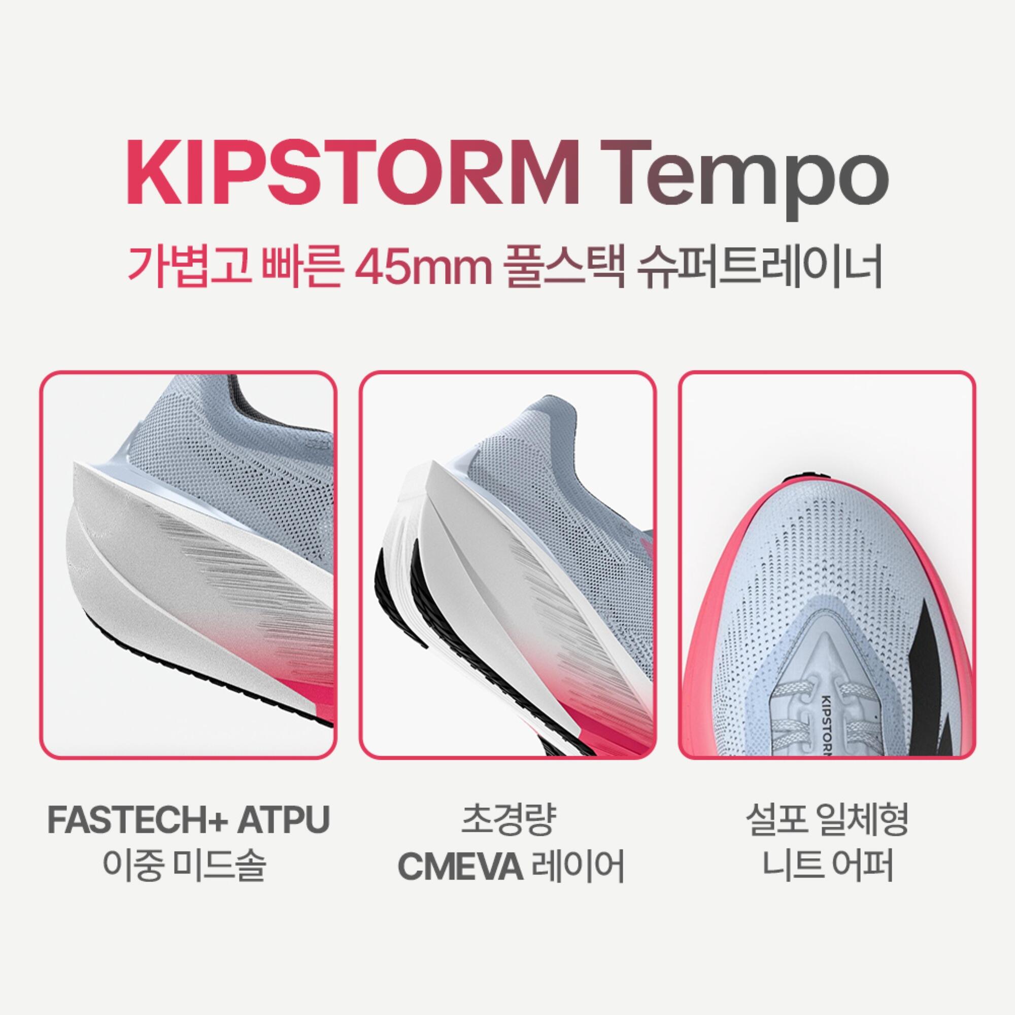 Gebraucht - Laufschuhe Straßenlauf Herren - Kipstorm Tempo blau/rosa  12/22