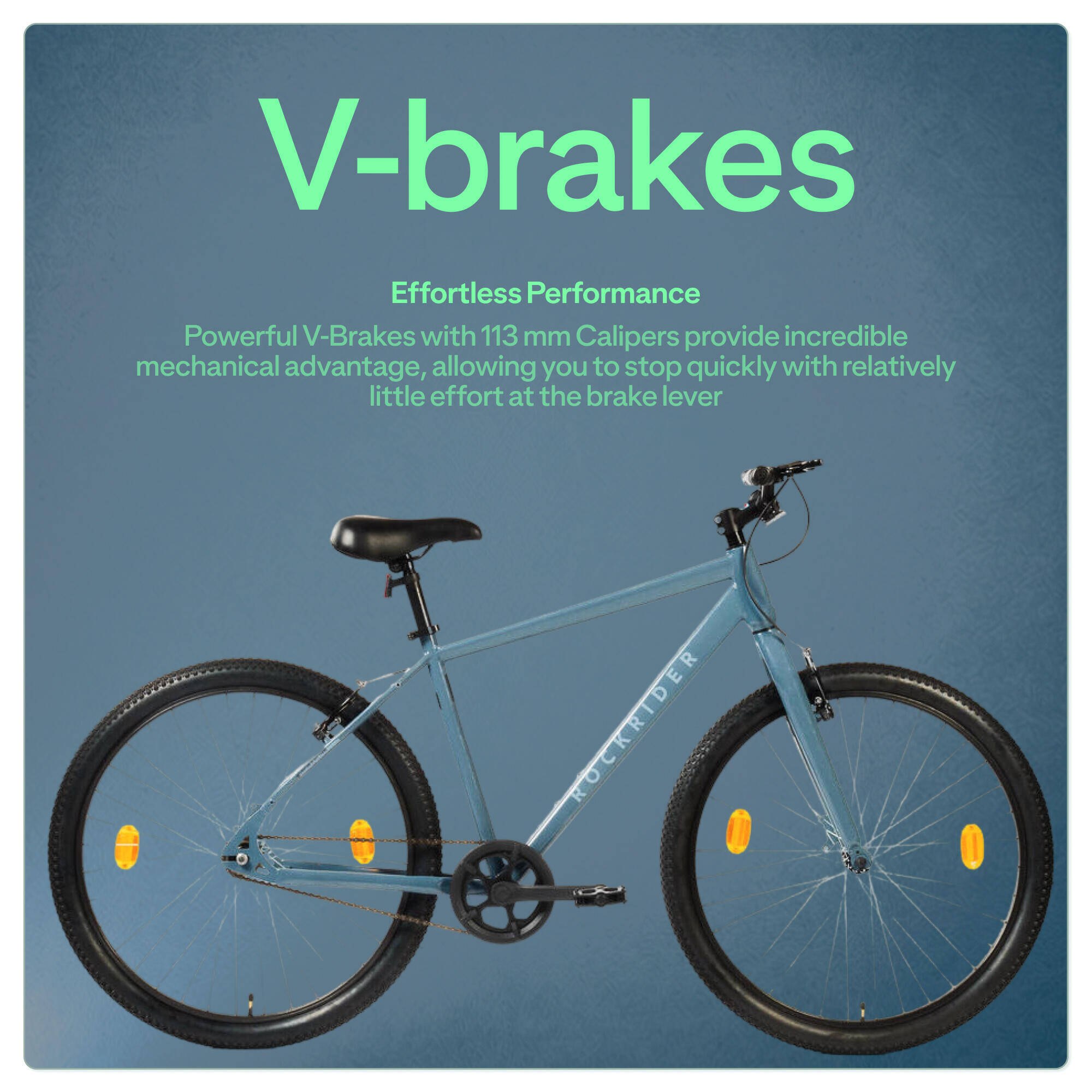 Rockrider EXPL 10 High Frame Single-Speed Bicycle - Hurricane Blue -  4