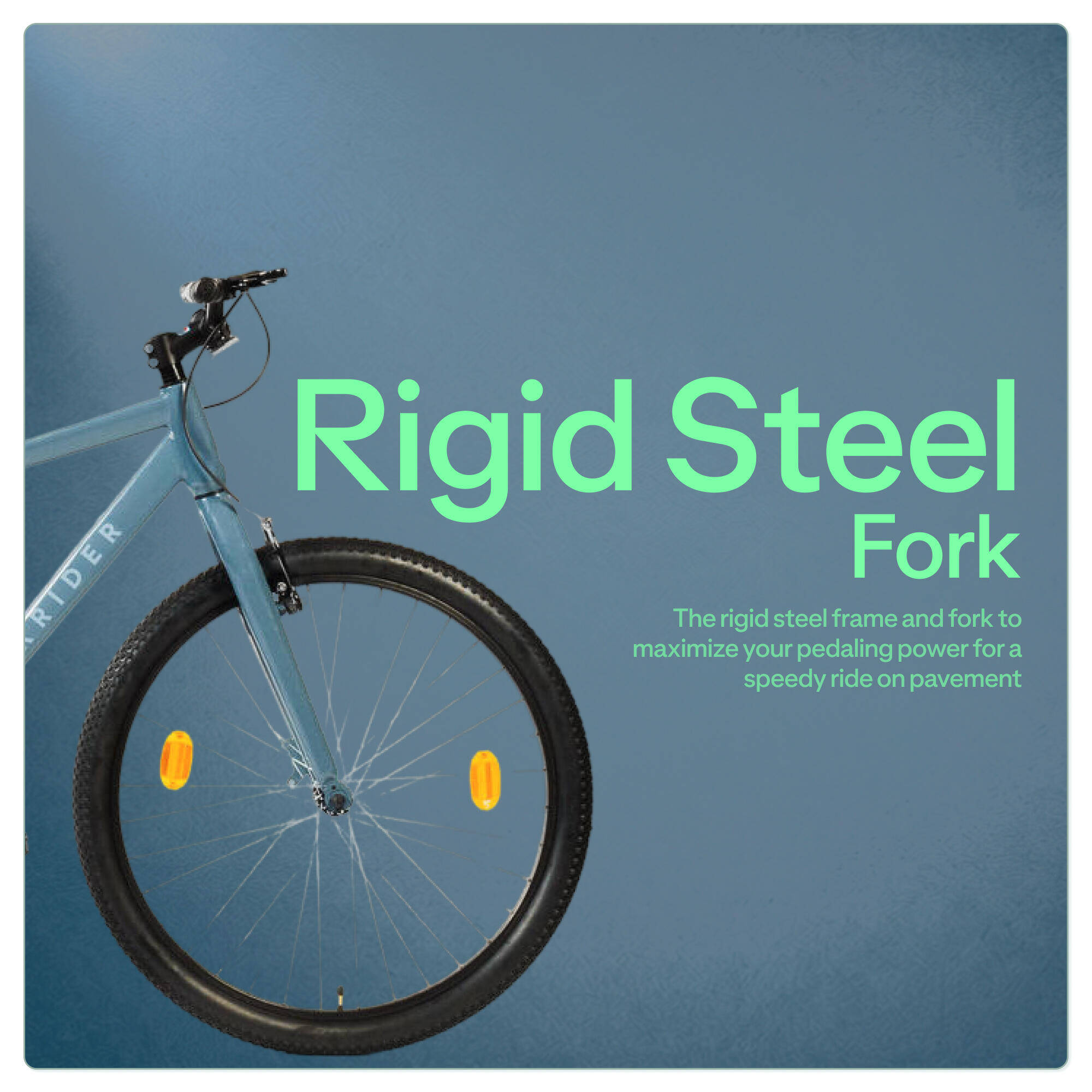 Rockrider EXPL 10 High Frame Single-Speed Bicycle - Hurricane Blue -  3