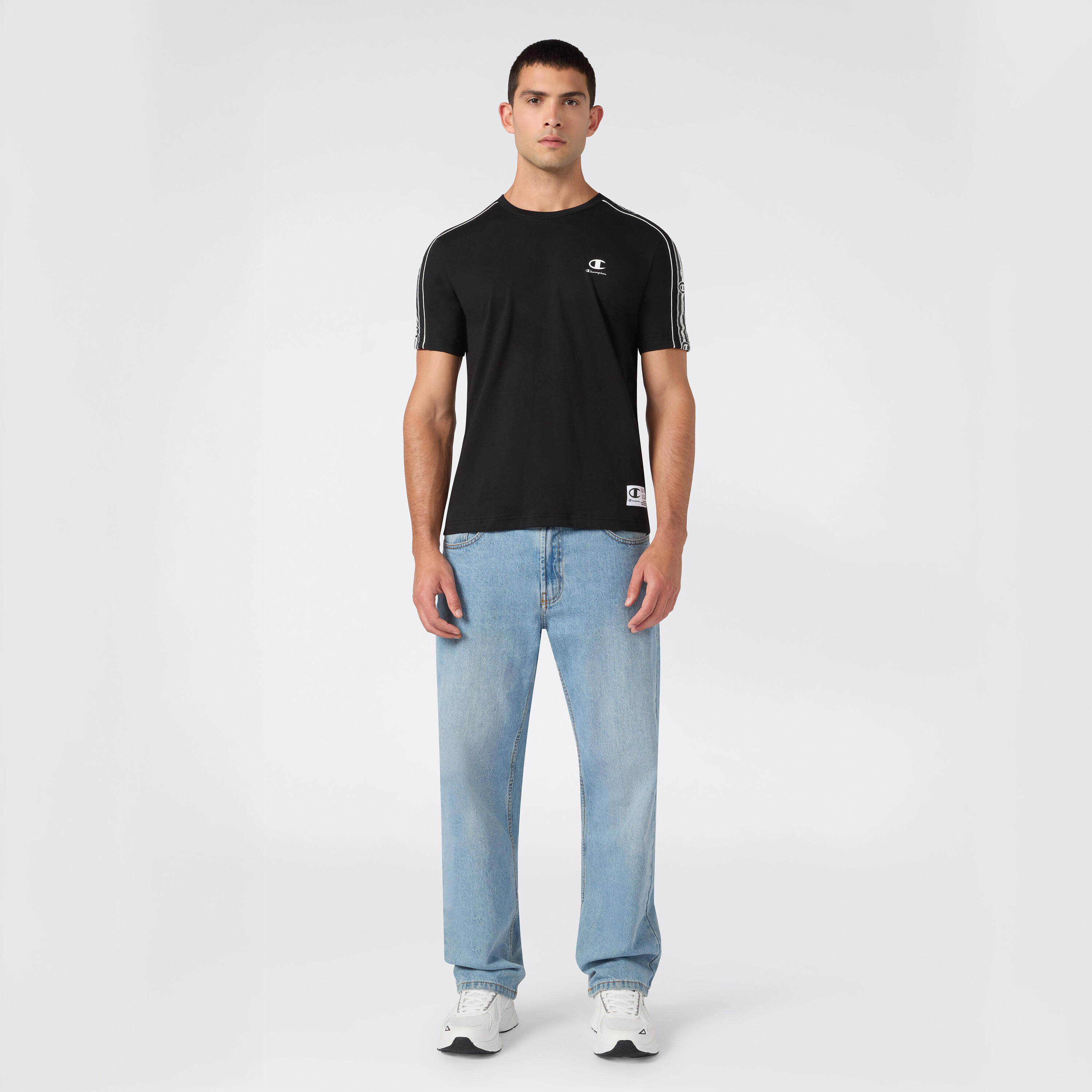 Camiseta estándar hombre, Champion, negro 2/4