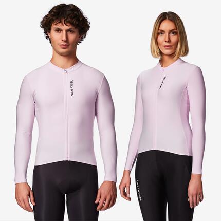 Maillot manches longues de vélo de route mi-saison unisexe, RCR 2 lila
