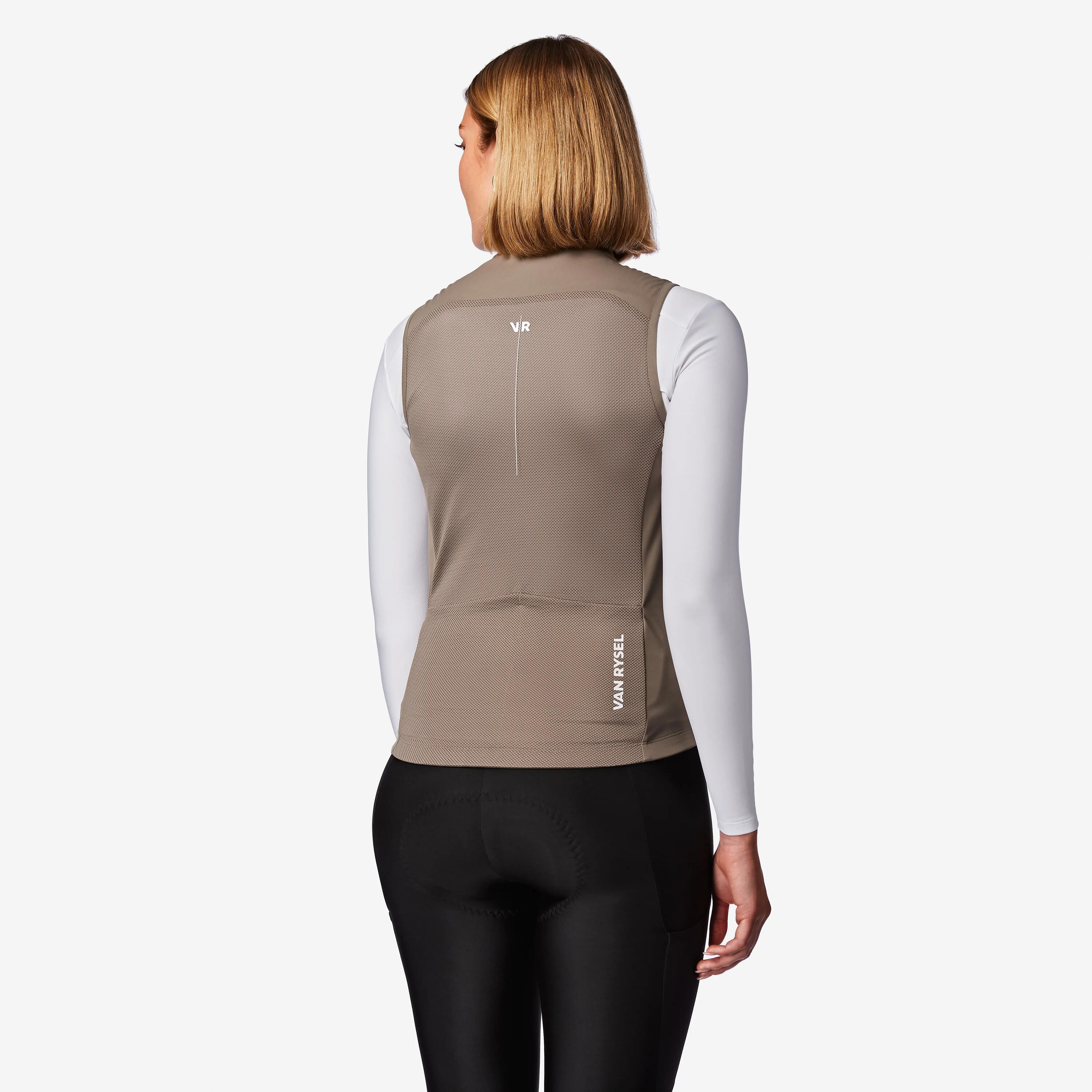 Veste sans manches de vélo de route coupe-vent femme, RCR 2/8