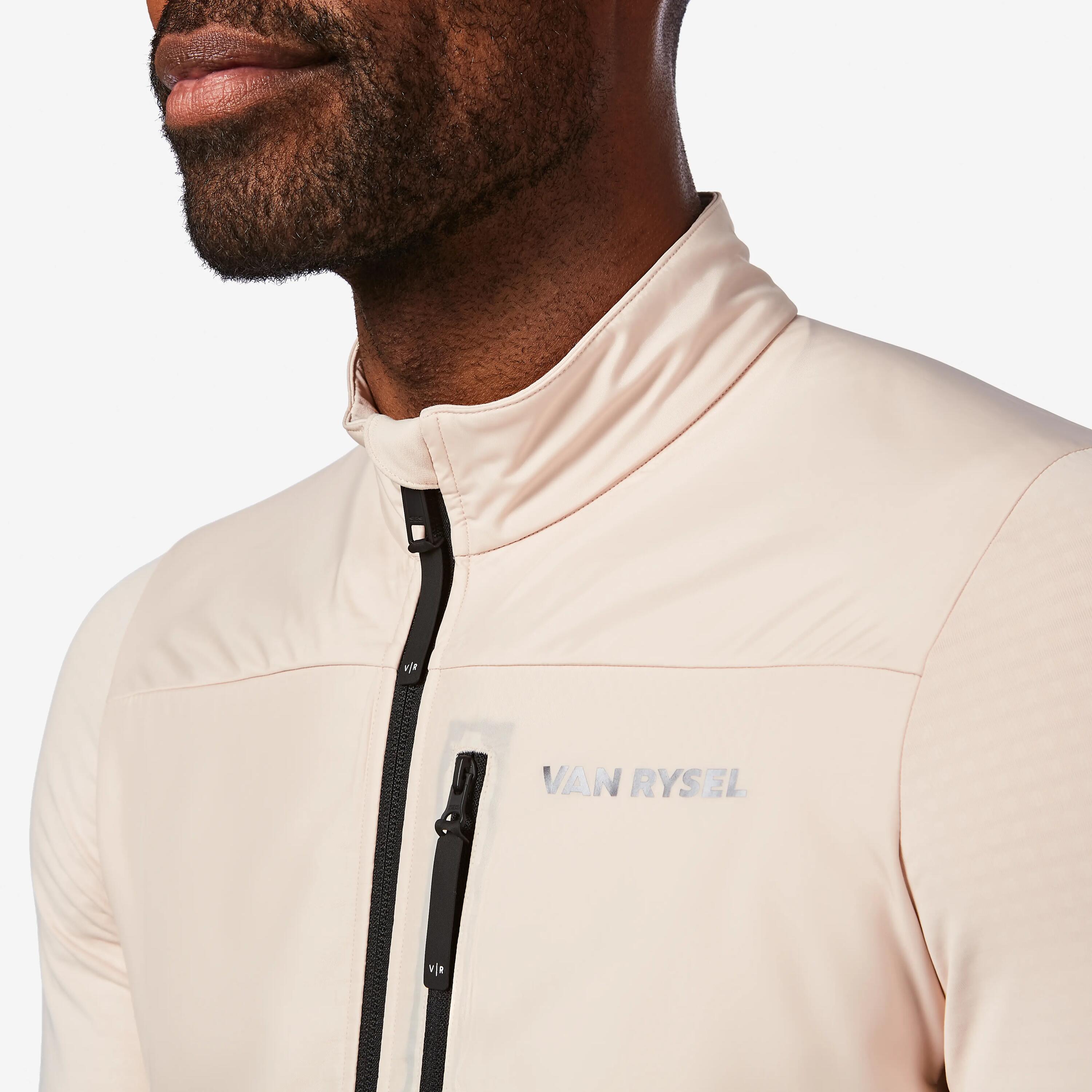 Camisola de Manga Comprida de Ciclismo de Estrada Meia-Estação Homem EDR Bege 6/10