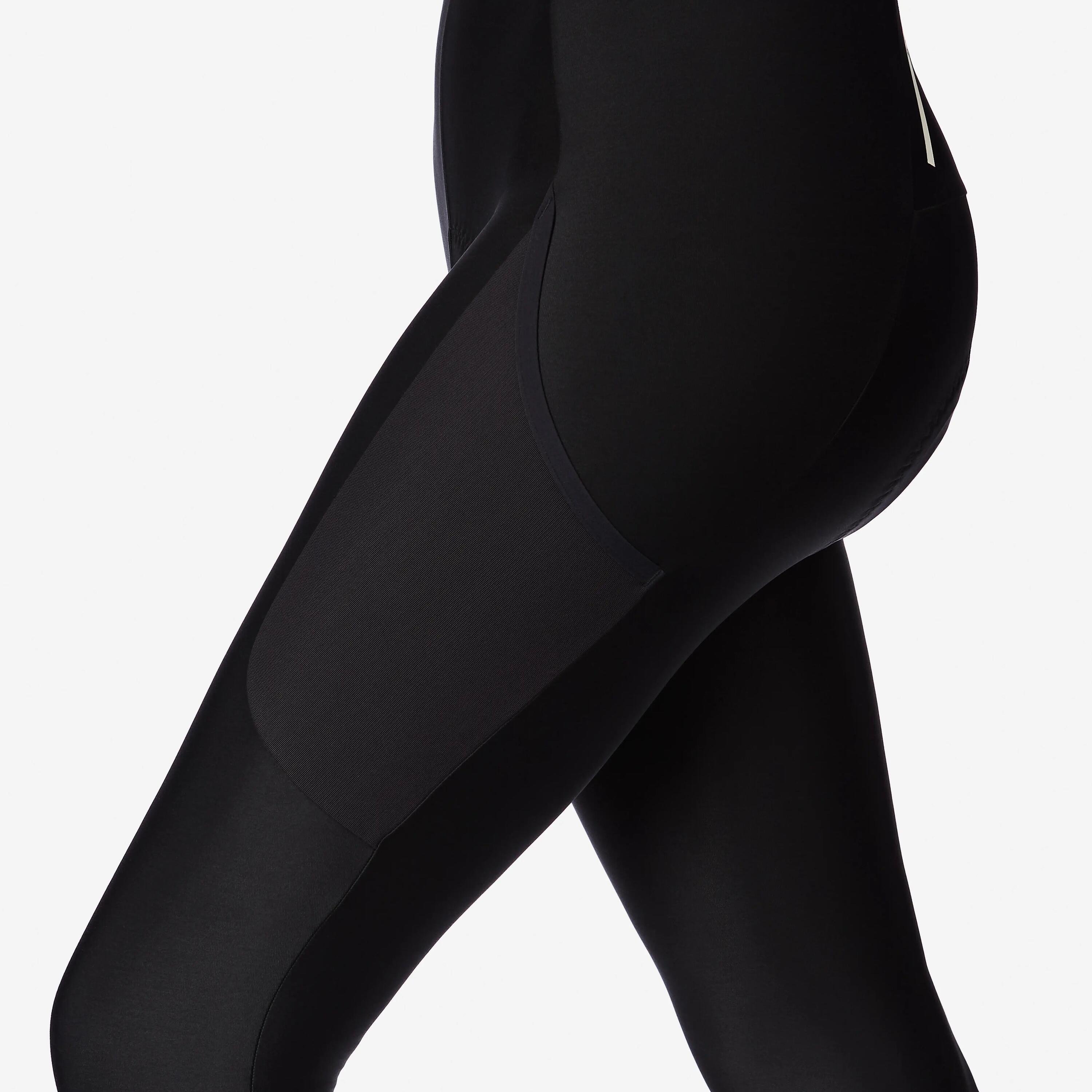 Radhose lang Rennrad Winter „RCR-R“ Damen schwarz  5/11
