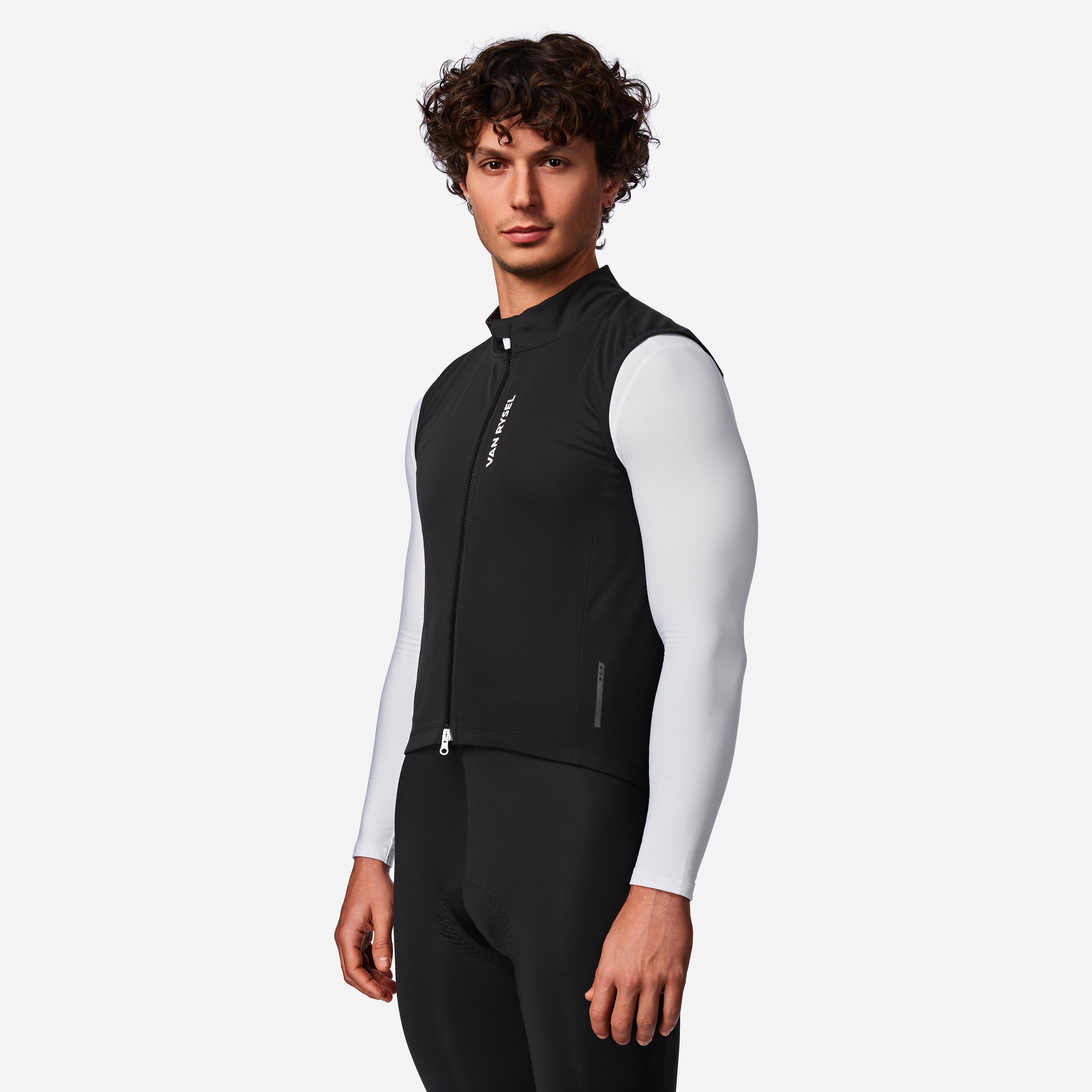 Gilet antivento ciclismo uomo RCR nero 6/7