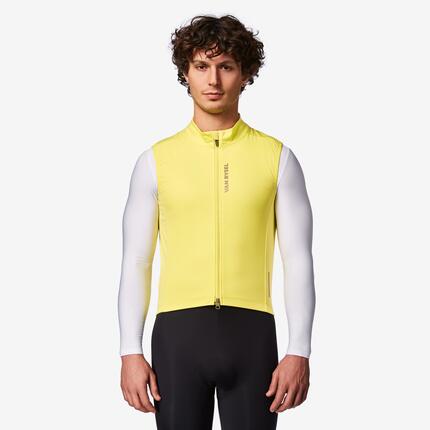 Gilet coupe-vent de vélo de route homme, RCR noir