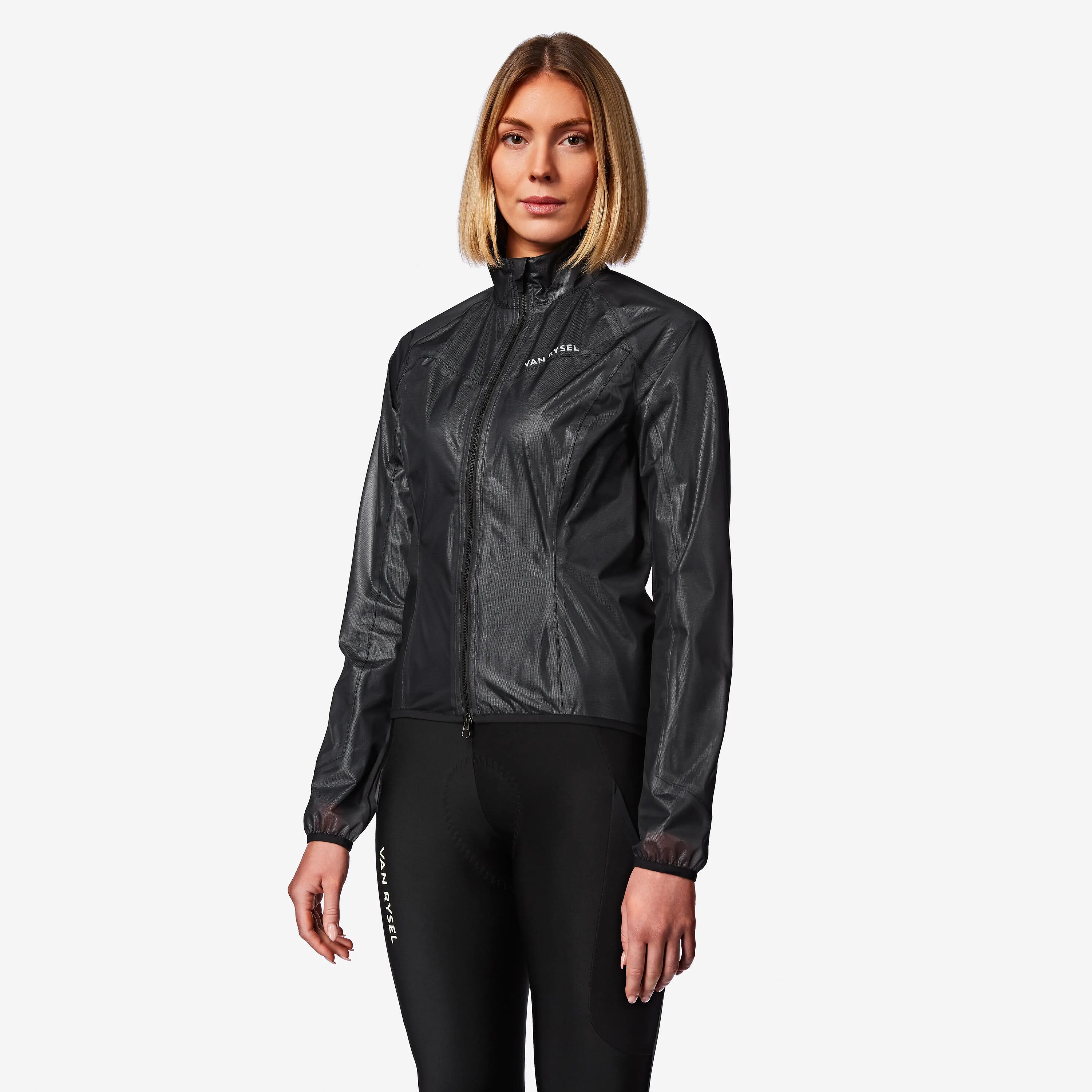 Ultralichte regenjas voor dames RCR zwart 7/8
