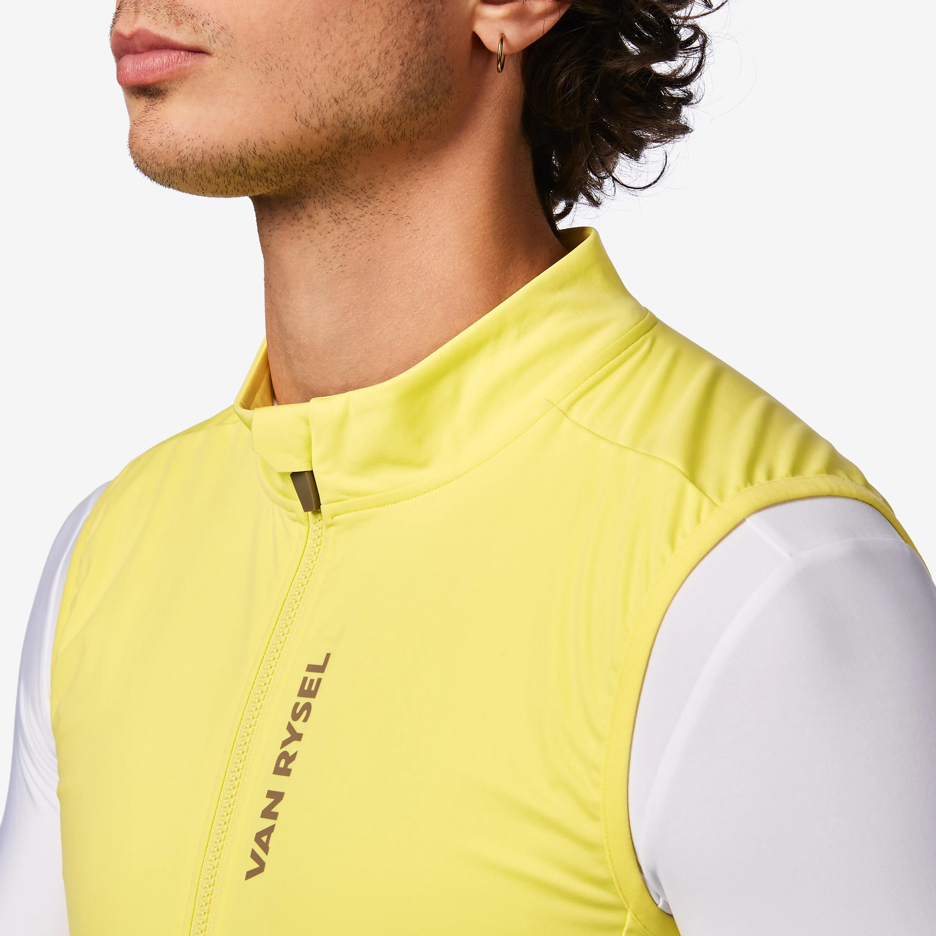 Gilet antivento ciclismo uomo RCR giallo 5/8