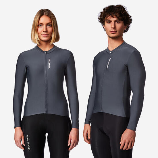 Maillot de vélo de route manches longues mi saison unisexe, RCR-R 2 gris