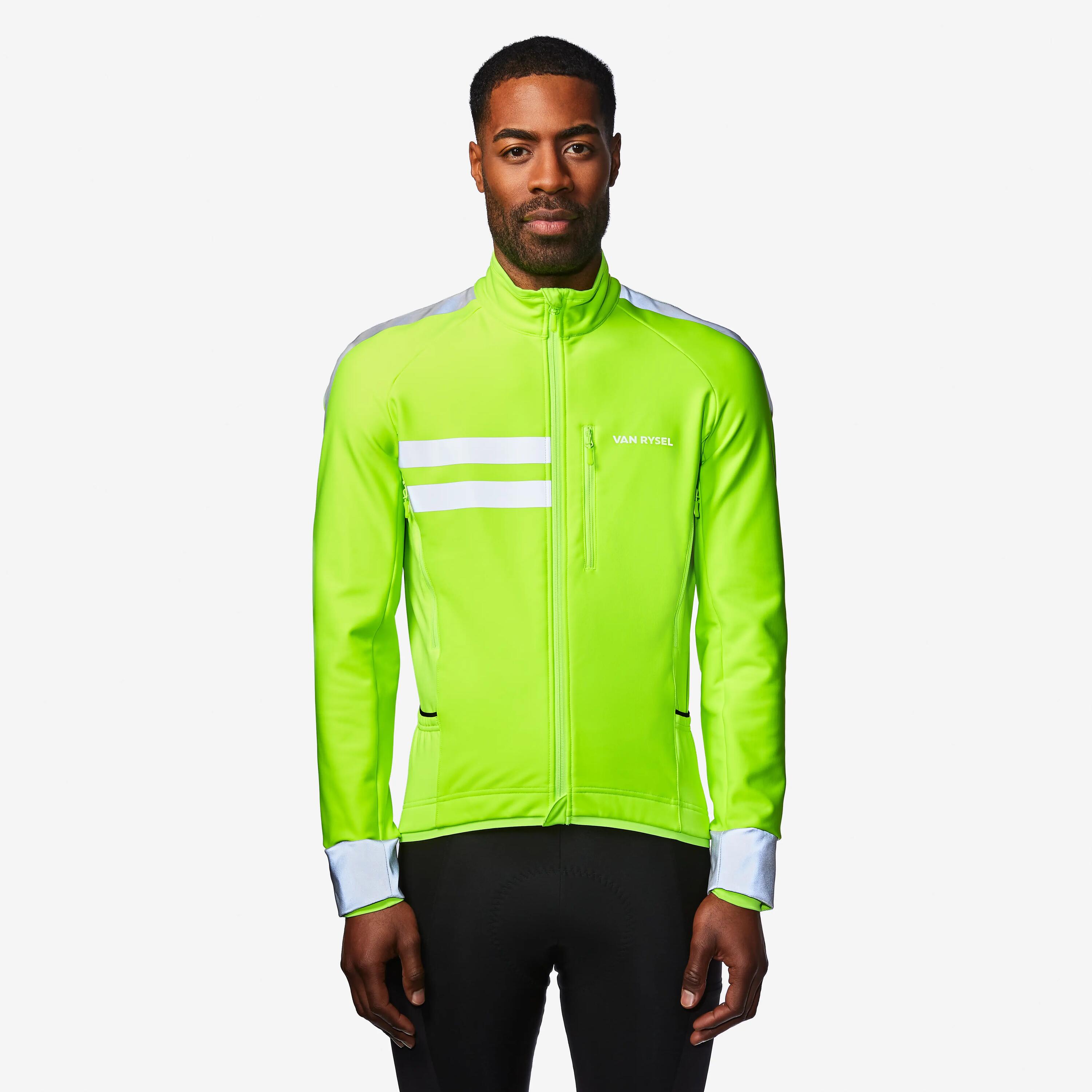 EDR EN17353 winter reflective road bike jacket fluorescent  2/10
