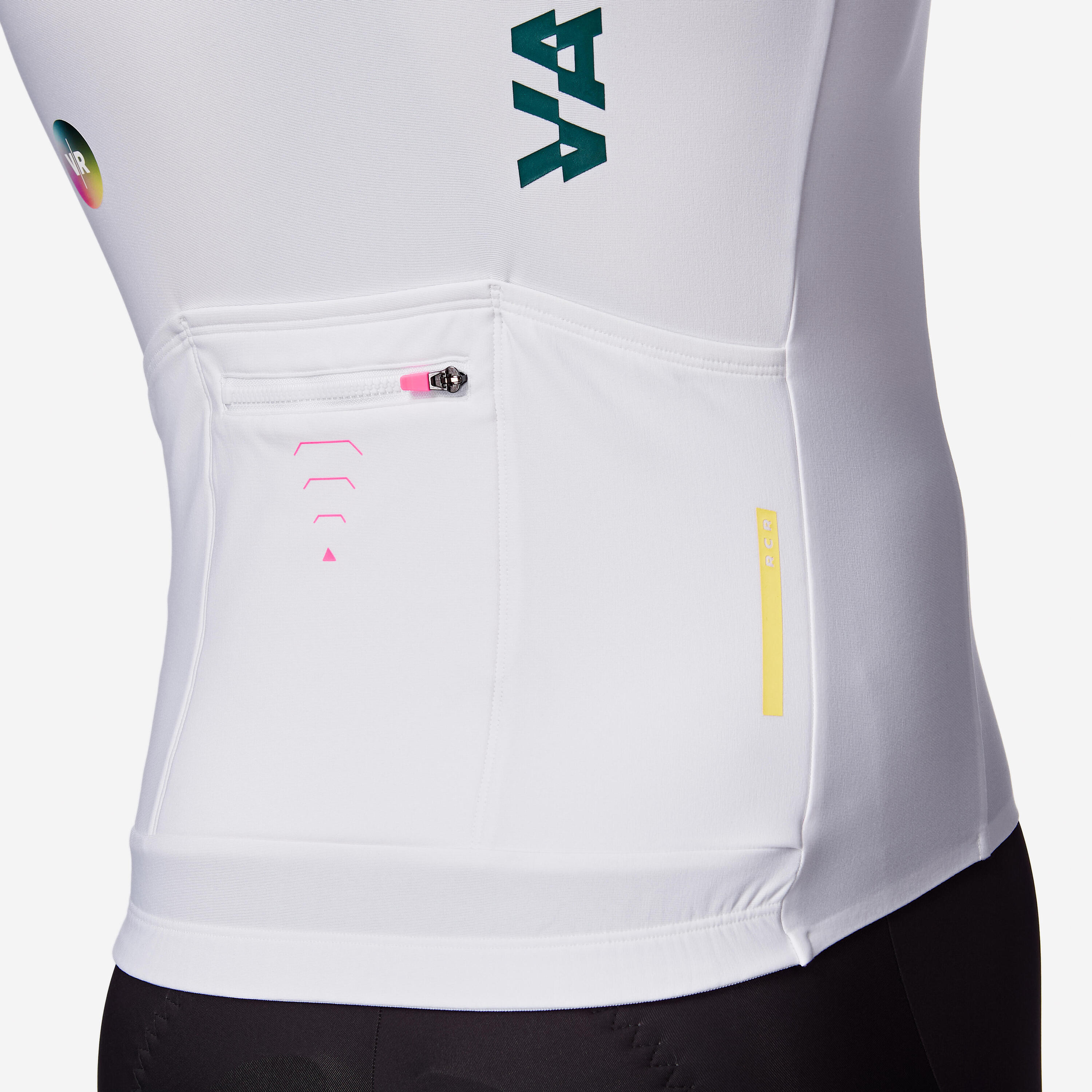 Camisola Manga Comprida Ciclismo de Estrada Meia Estação Unissexo RCR 2 Branco 4/10