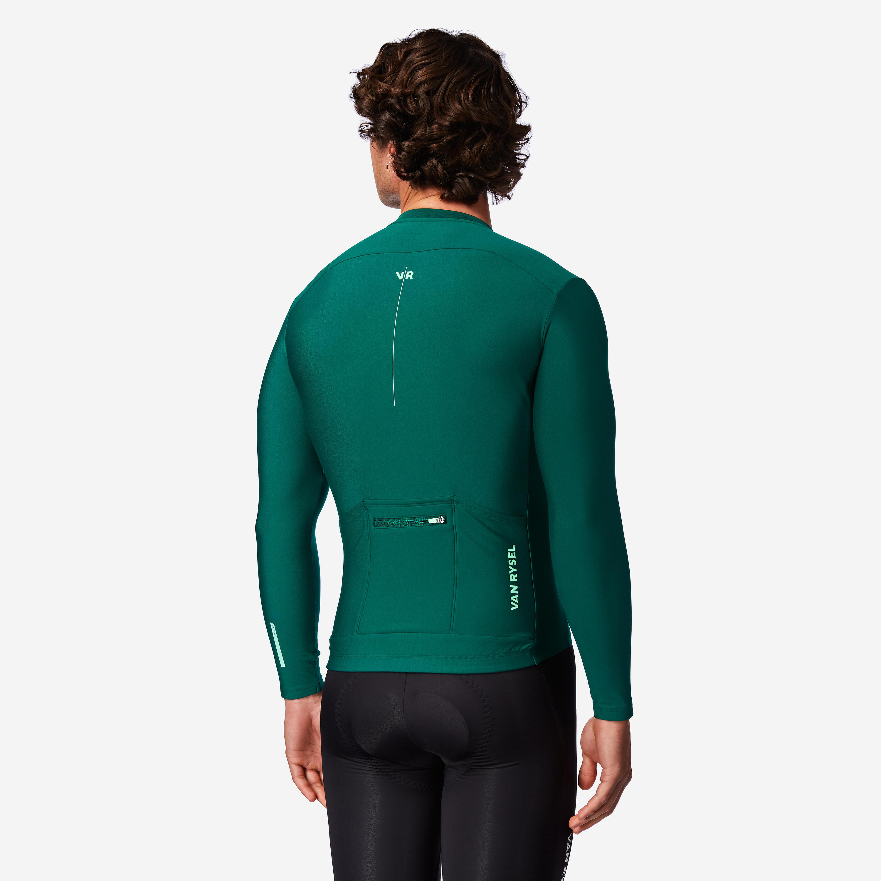 Camisola Manga Comprida Ciclismo de Estrada Meia Estação Unissexo RCR 2 Branco 2/8