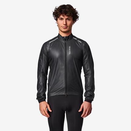 Langärmelige Regenjacke für Renvelos für Herren, RCR Ultralight, schwarz