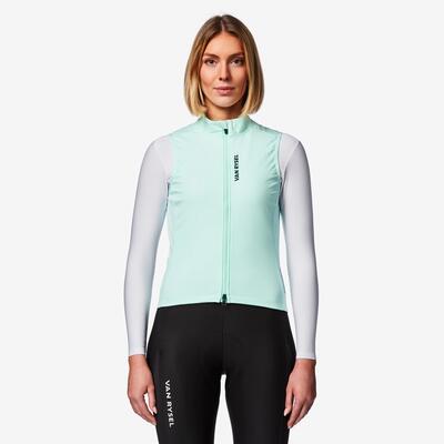 Gilet antivento ciclismo donna RCR verde