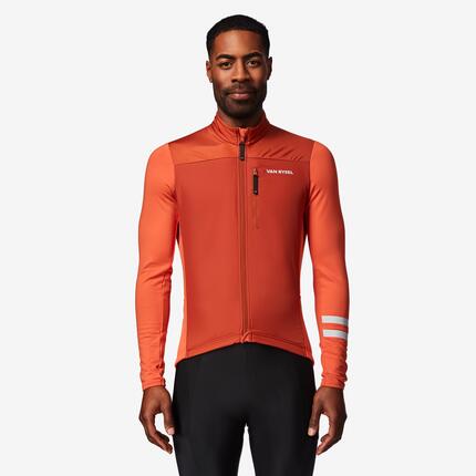 Maillot de vélo de route manches longues mi-saison homme, EDR gris