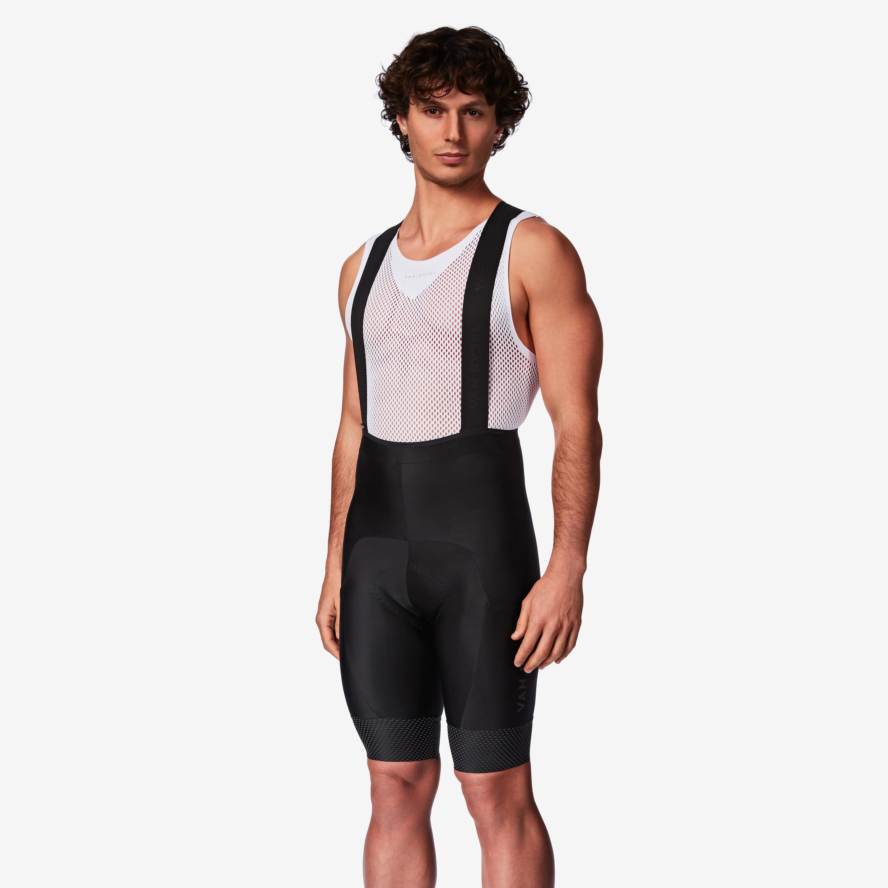 Culotte Corto Tirantes Ciclismo Carretera RCR 2 Hombre Negro Clima Frío 6/7