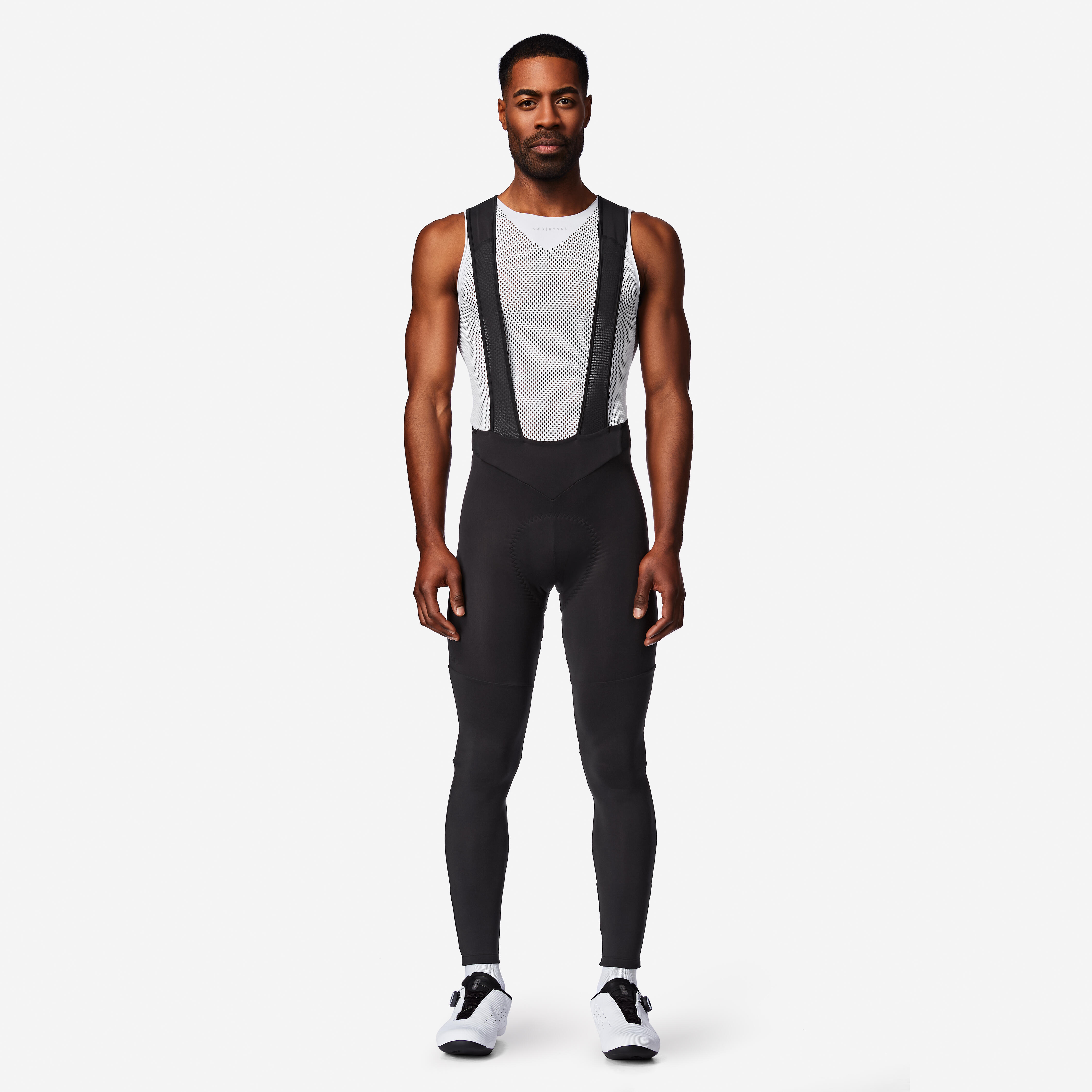 Cuissard long de vélo de route hiver homme, EDR Discover 2 noir