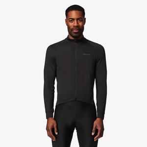 Maillot Ciclismo Carretera EDR Discover Hombre Negro Manga Larga Entretiempo
