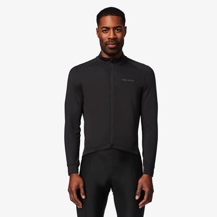 Maillot de vélo de route manches longues mi-saison homme, EDR Discover noir