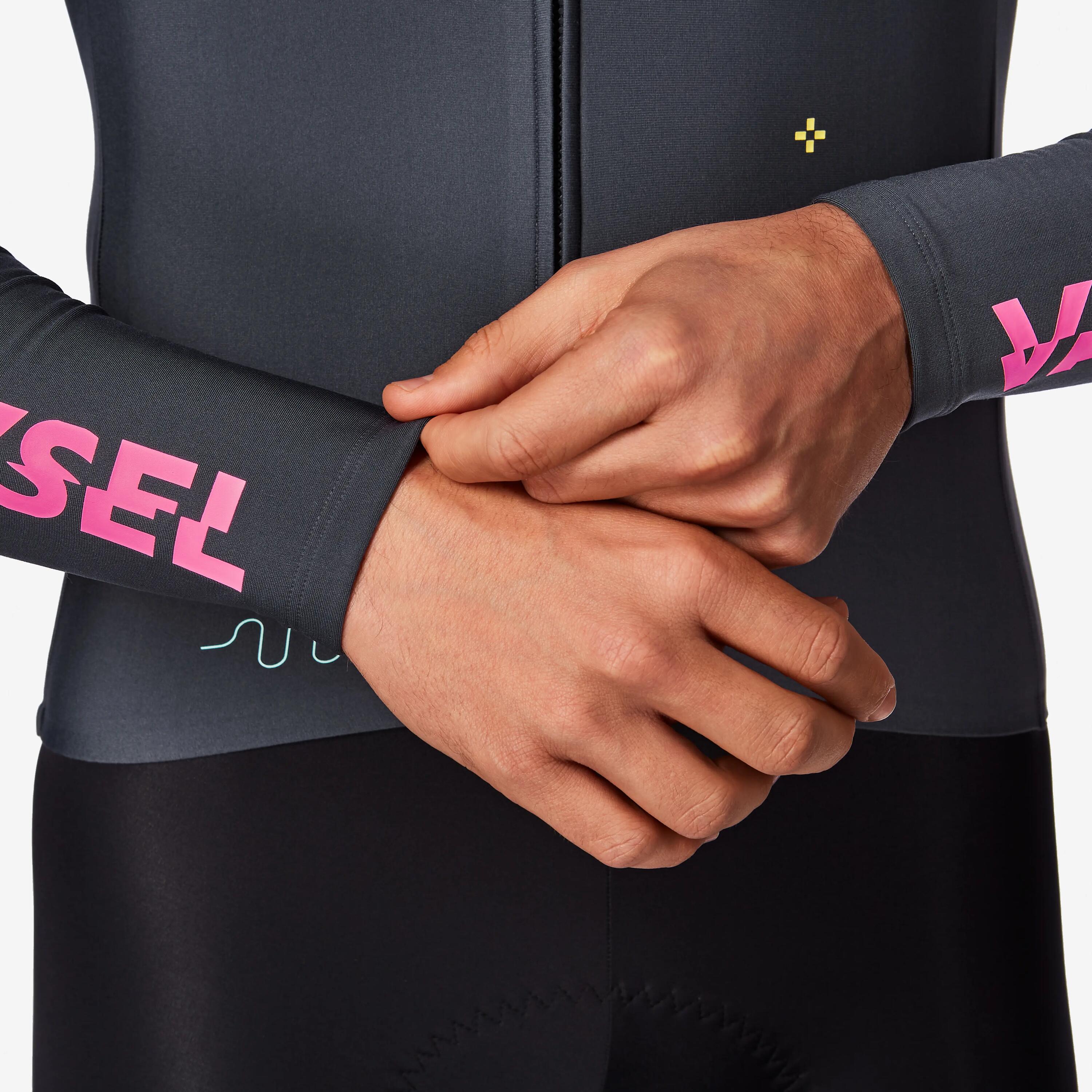 Camisola Ciclismo de Estrada Meia-Estação Unissexo, RCR-R 2 cinzento 6/9