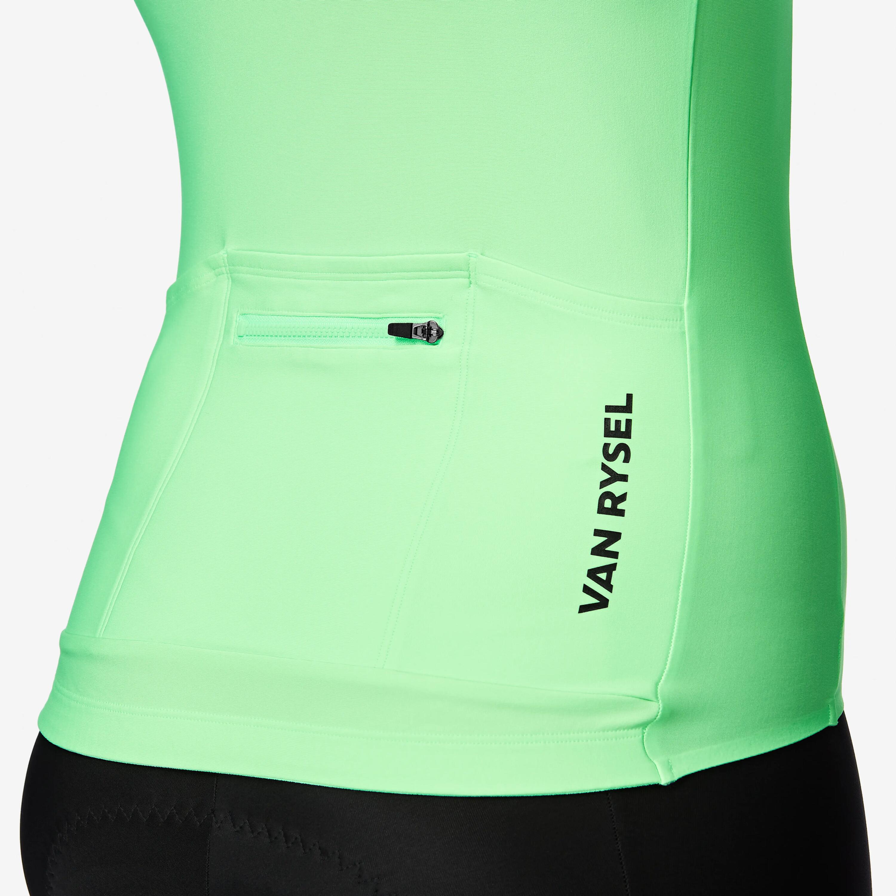 Maillot à manches longues de vélo de route mi-saison unisexe, RCR 2 vert 5/9