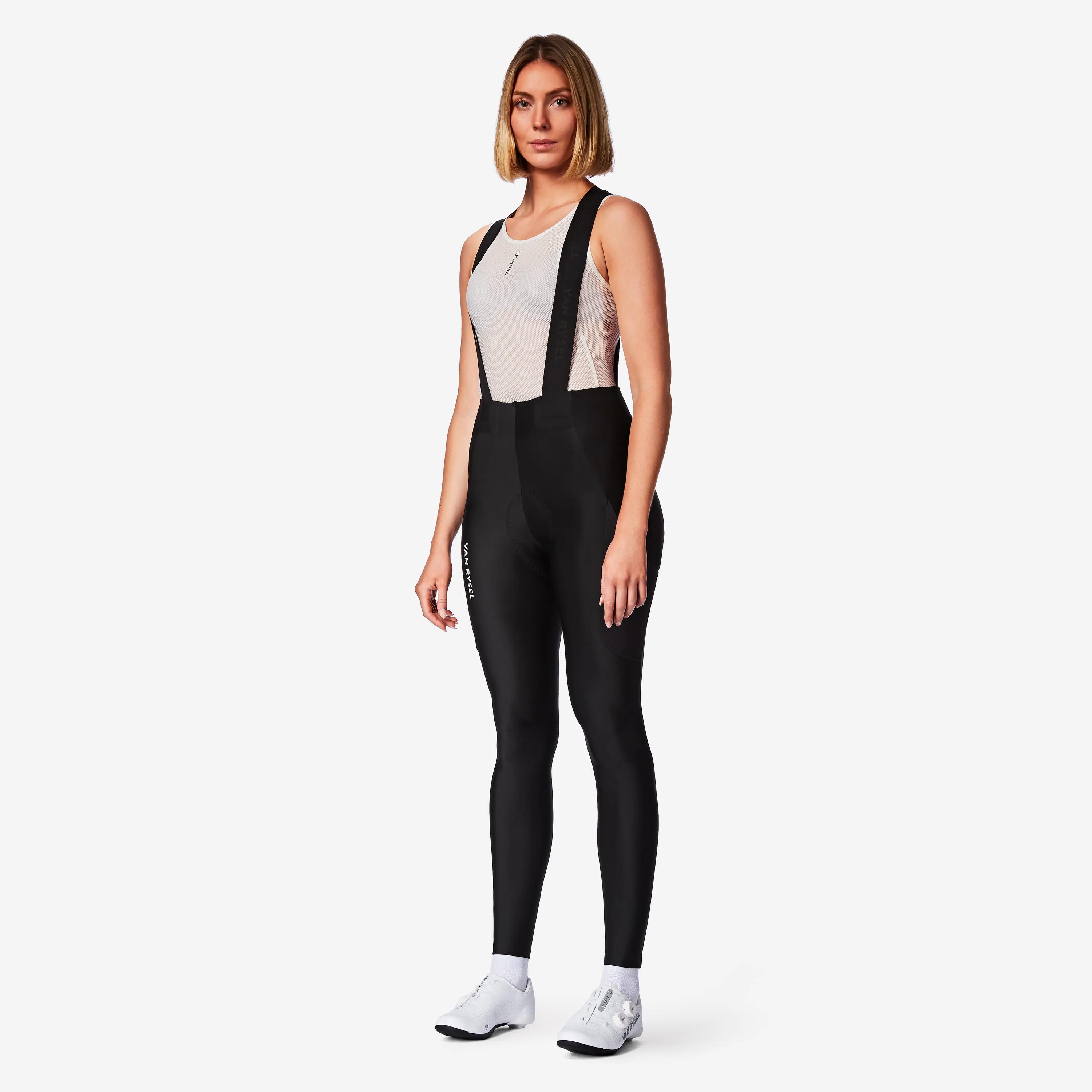 Radhose lang Rennrad Winter „RCR-R“ Damen schwarz  11/11