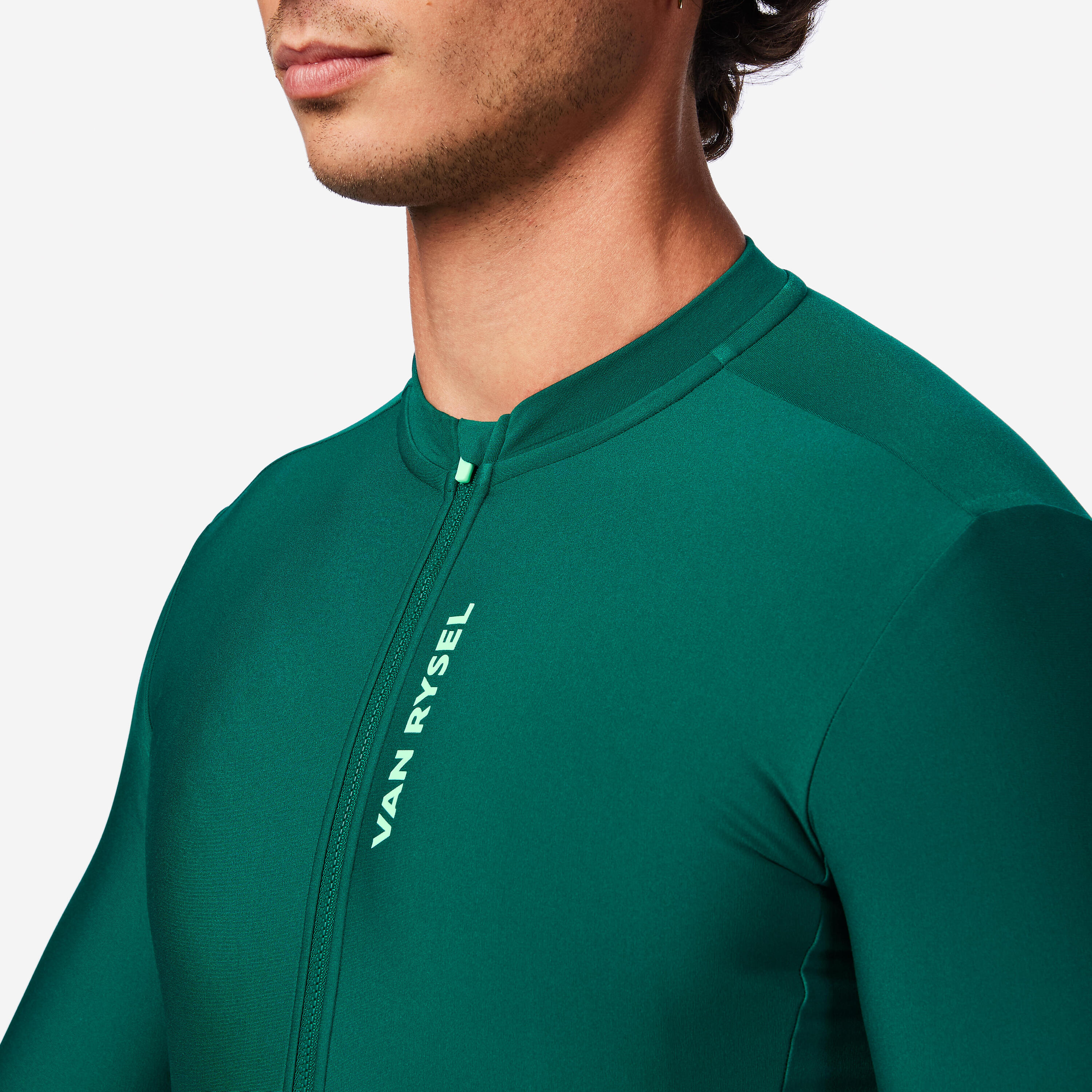 Camisola Manga Comprida Ciclismo de Estrada Meia Estação Unissexo RCR 2 Branco 5/8