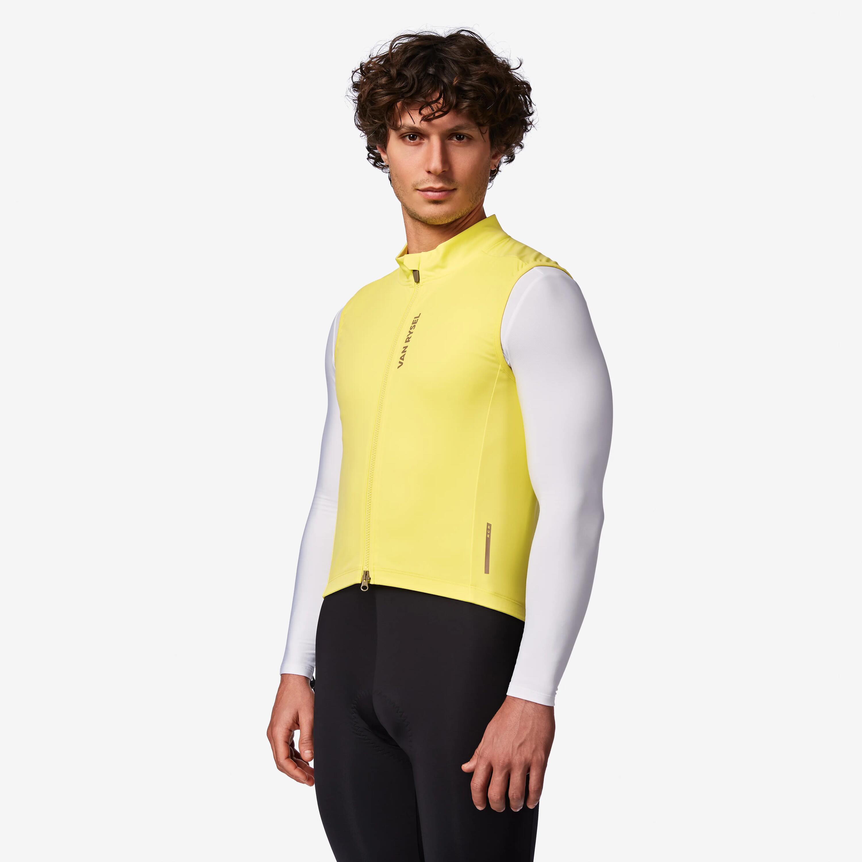 Gilet antivento ciclismo uomo RCR giallo 7/8