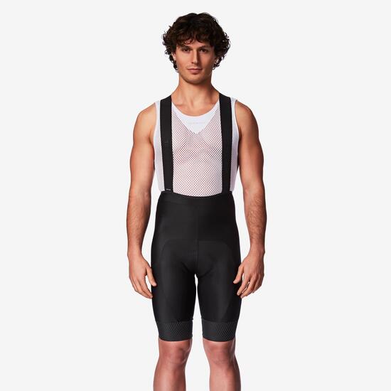Salopette corta ciclismo uomo RCR 2 nera tempo fresco felpati