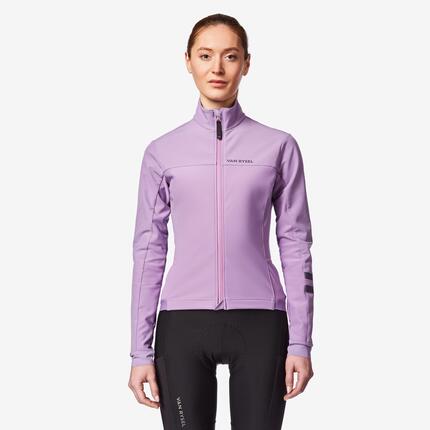 Veste de vélo de route hiver femme, EDR violet