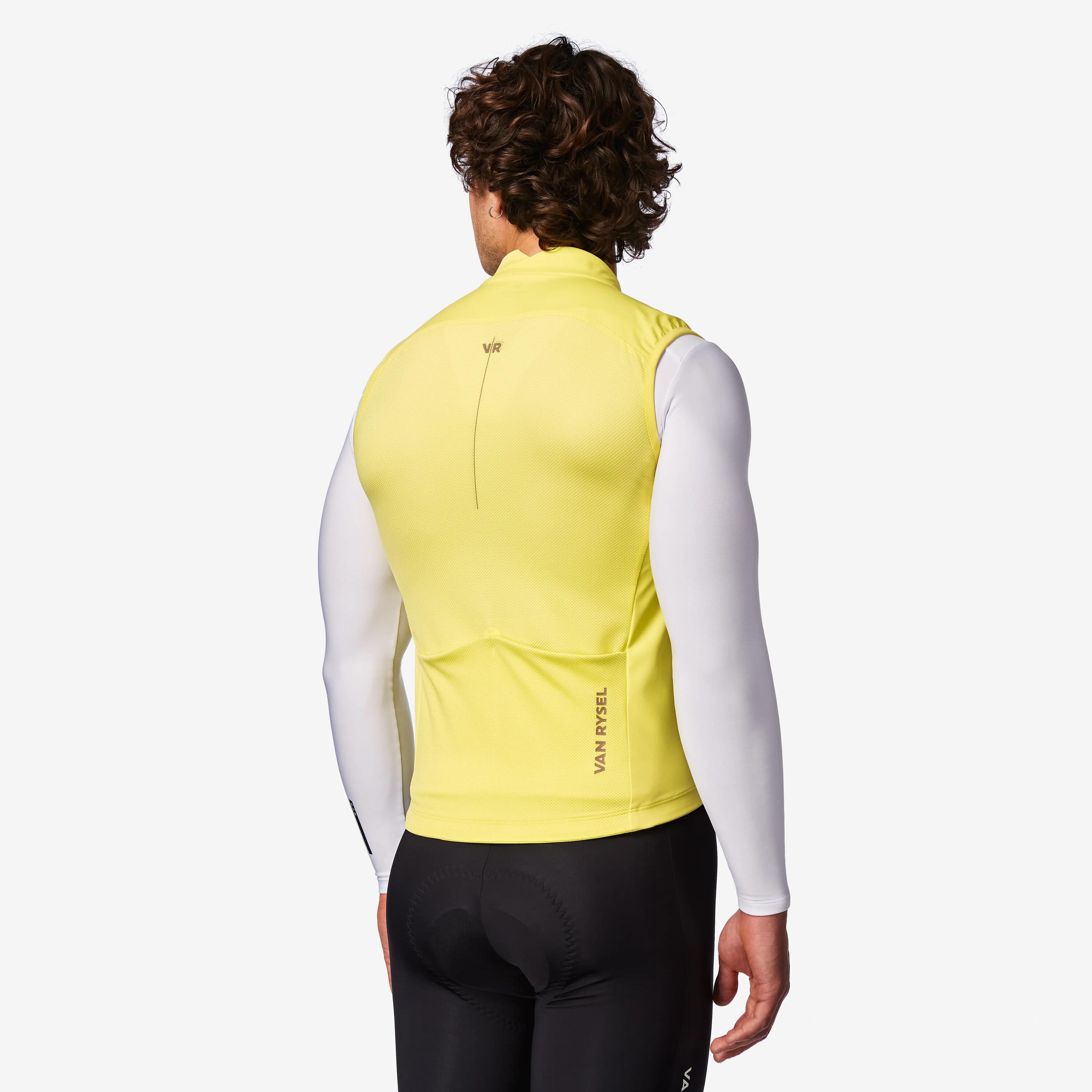 Gilet antivento ciclismo uomo RCR giallo 2/8