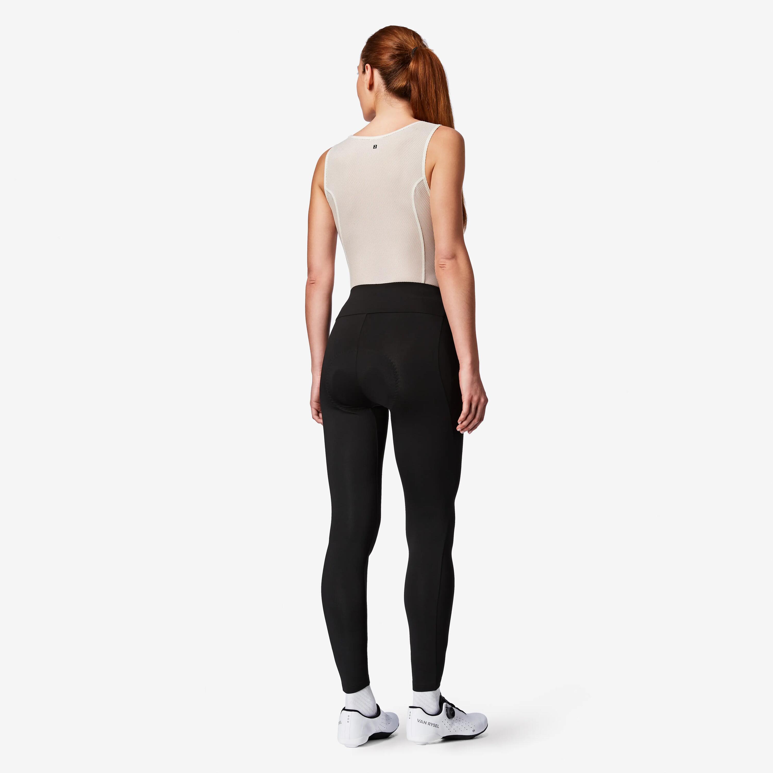 Lange winterfietsbroek voor dames Discover zwart 2/5