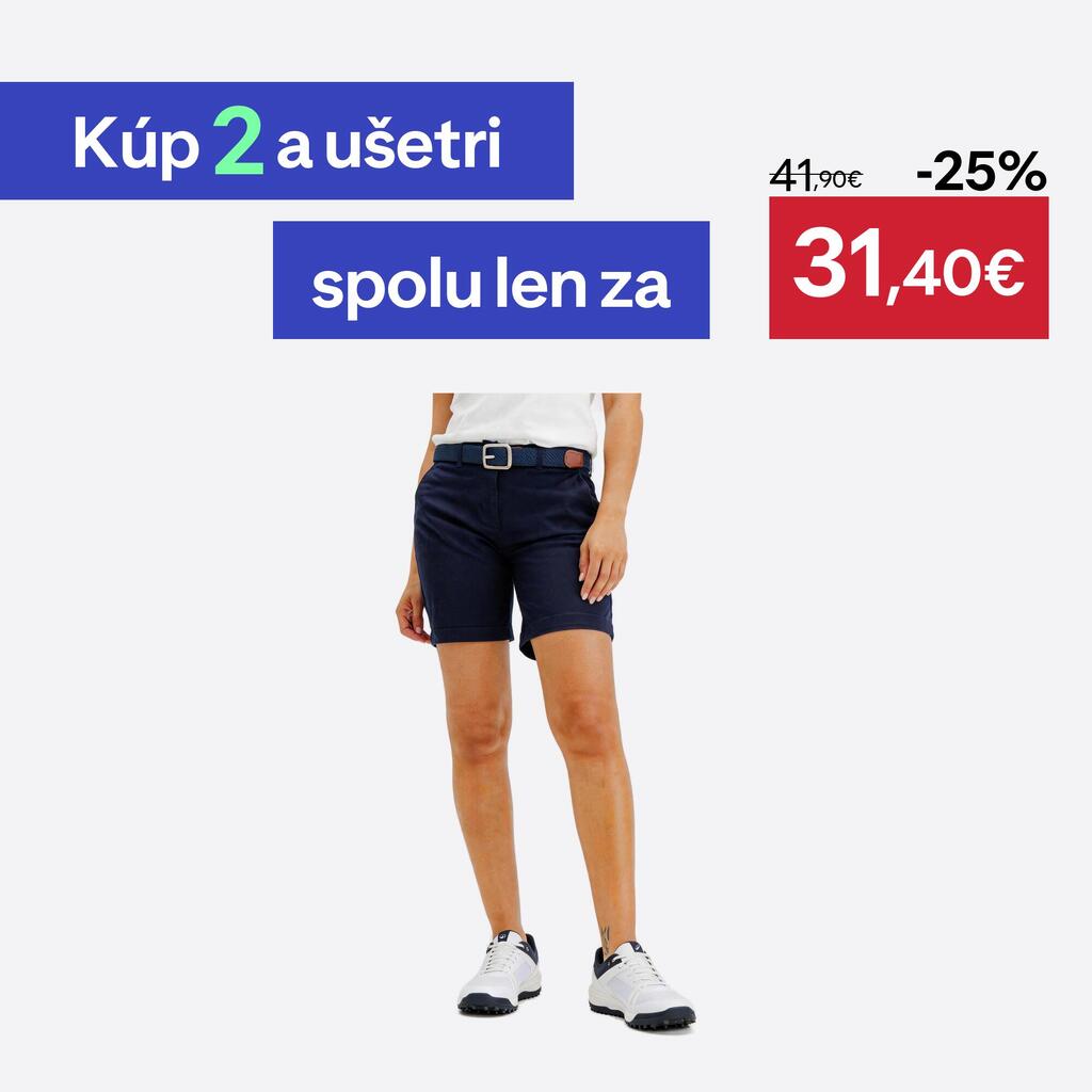 Dámske golfové chino šortky MW500 tmavomodré