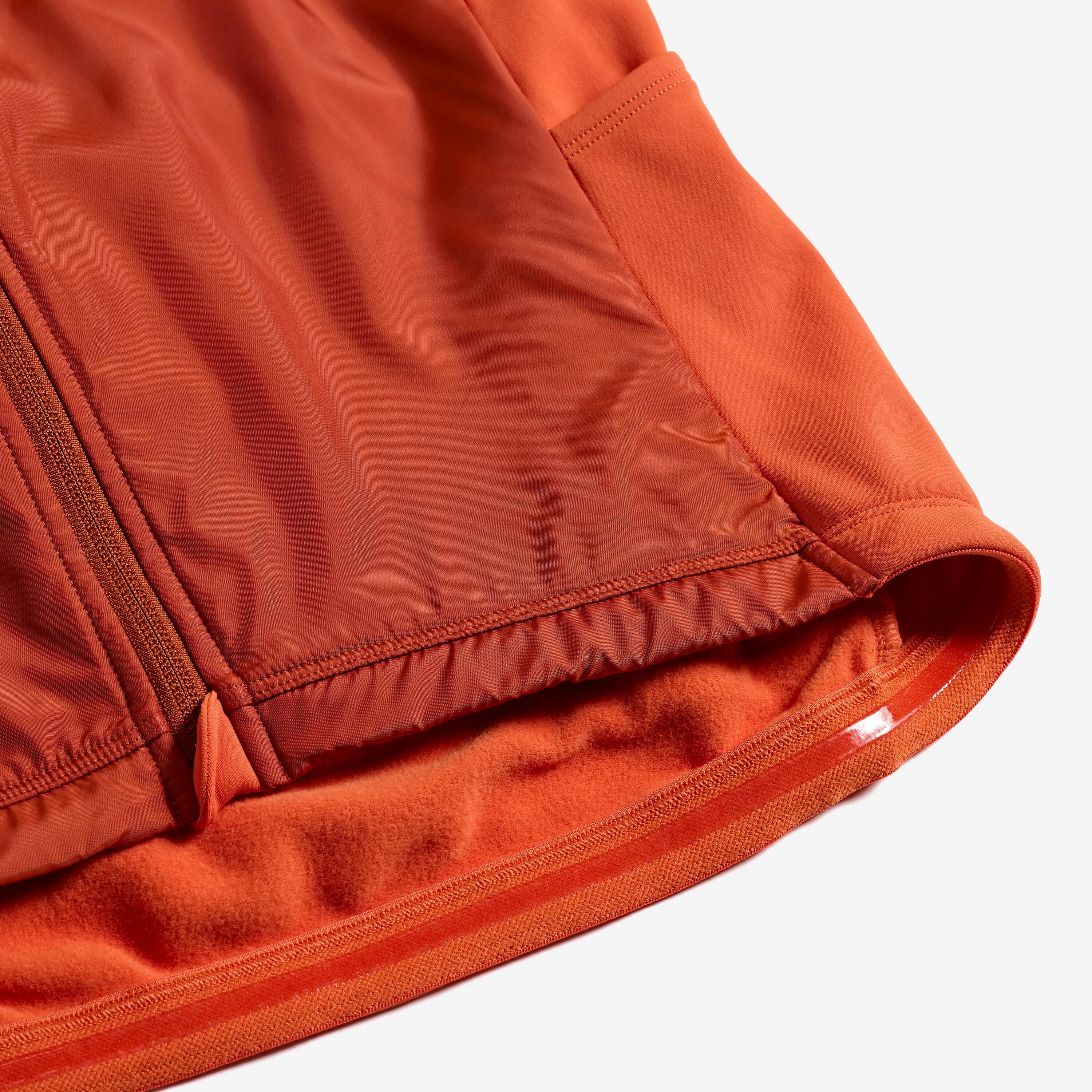 Radtrikot langarm Zwischensaison Rennrad EDR Herren orange  14/16
