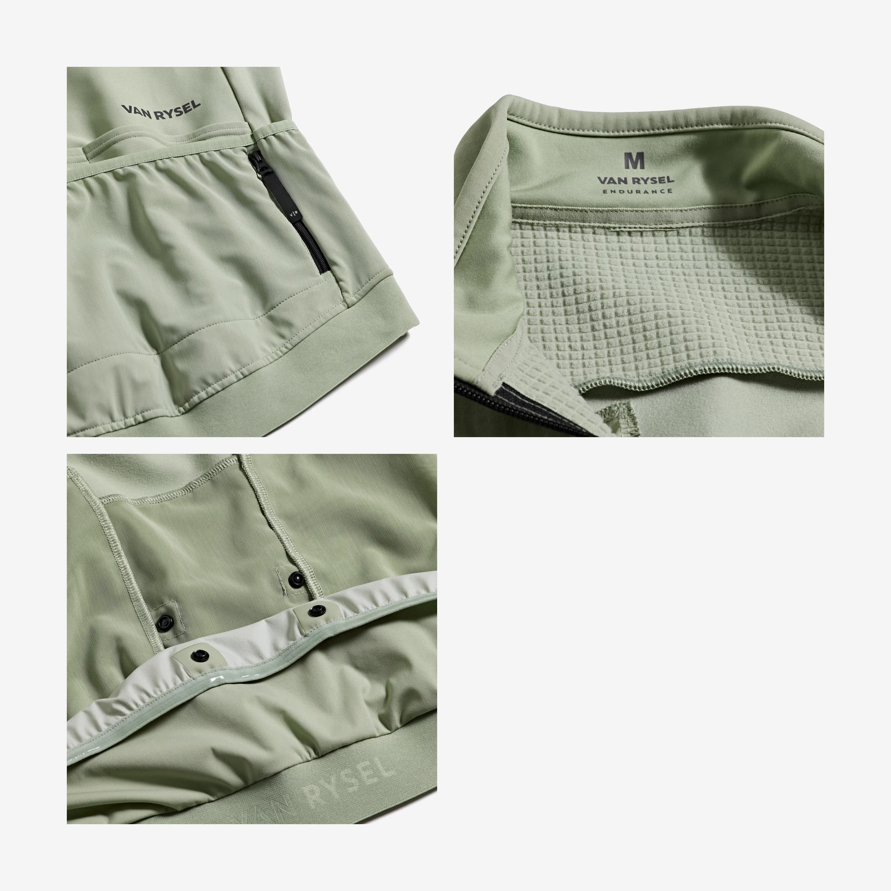 Veste de vélo de route hiver homme, EDR vert 10/11