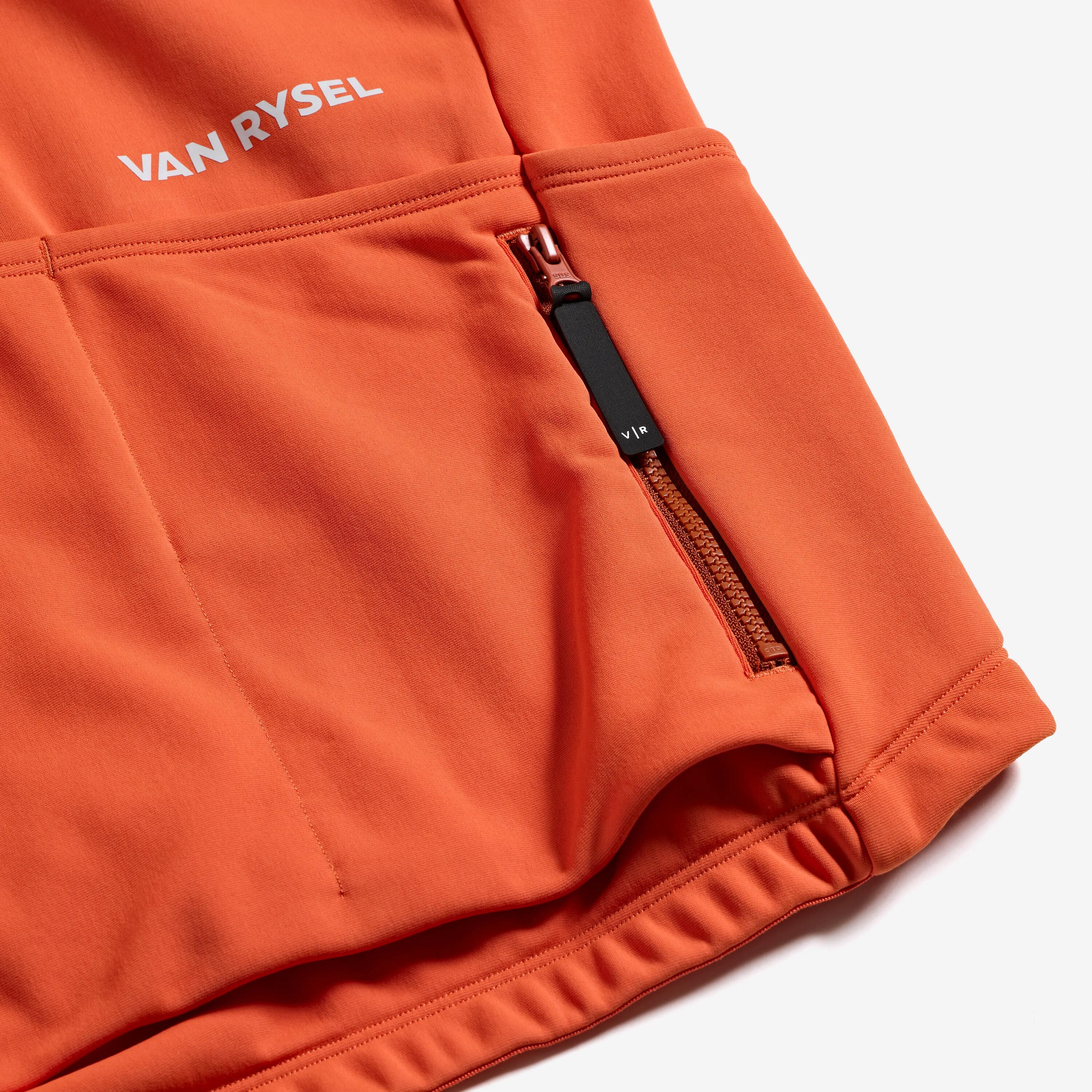 Radtrikot langarm Zwischensaison Rennrad EDR Herren orange  15/16