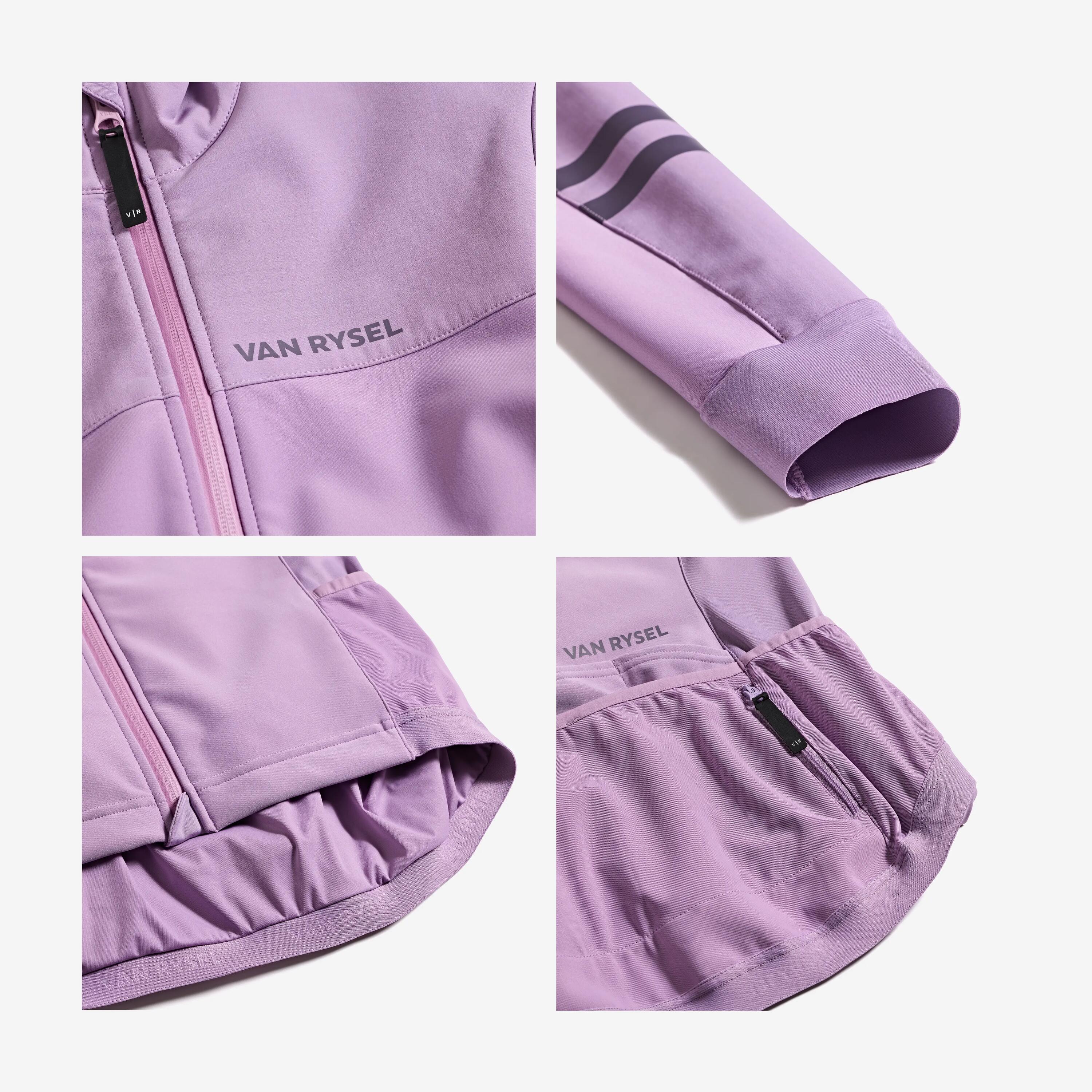 Casaco de Ciclismo de Estrada Inverno Mulher EDR Violeta 10/11