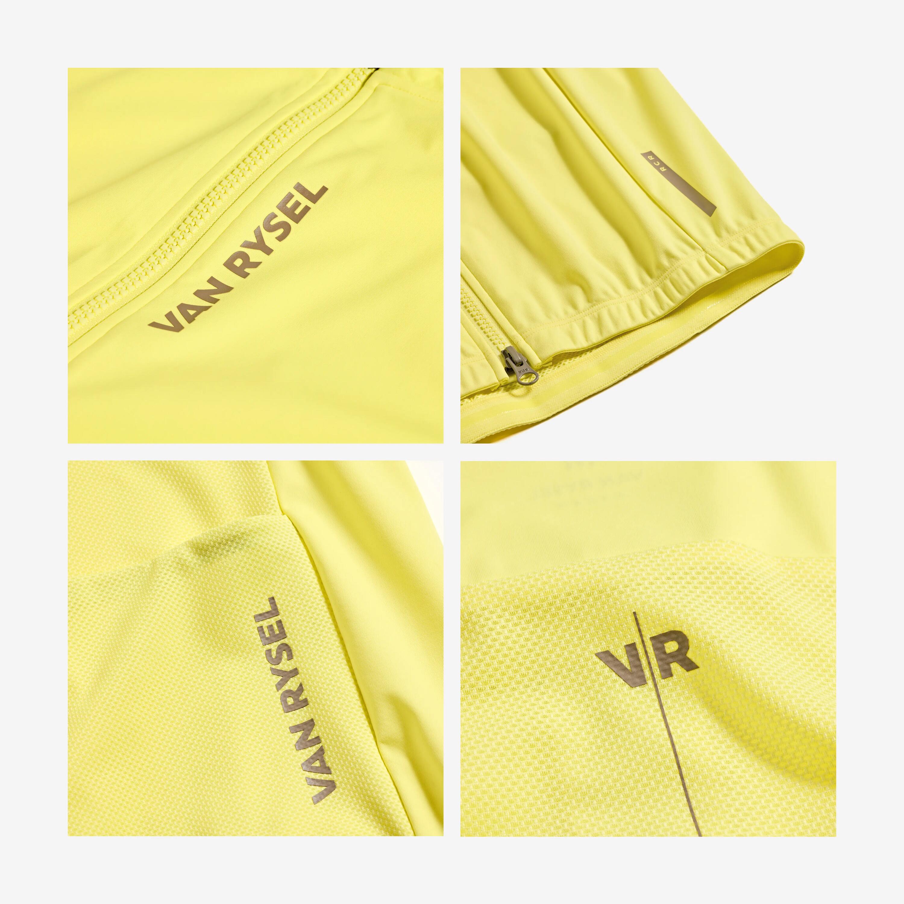 Gilet antivento ciclismo uomo RCR giallo 8/8