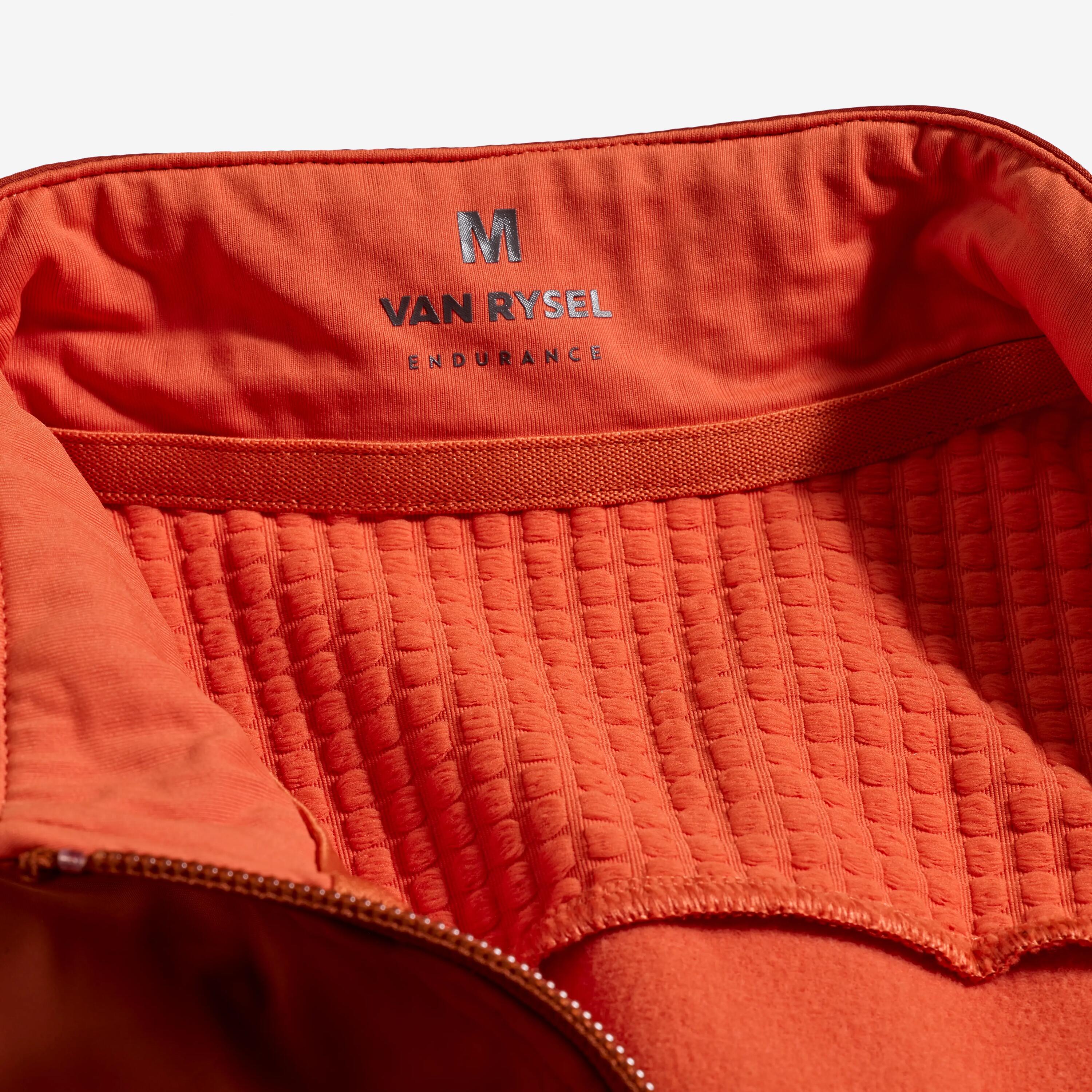 Radtrikot langarm Zwischensaison Rennrad EDR Herren orange  16/16