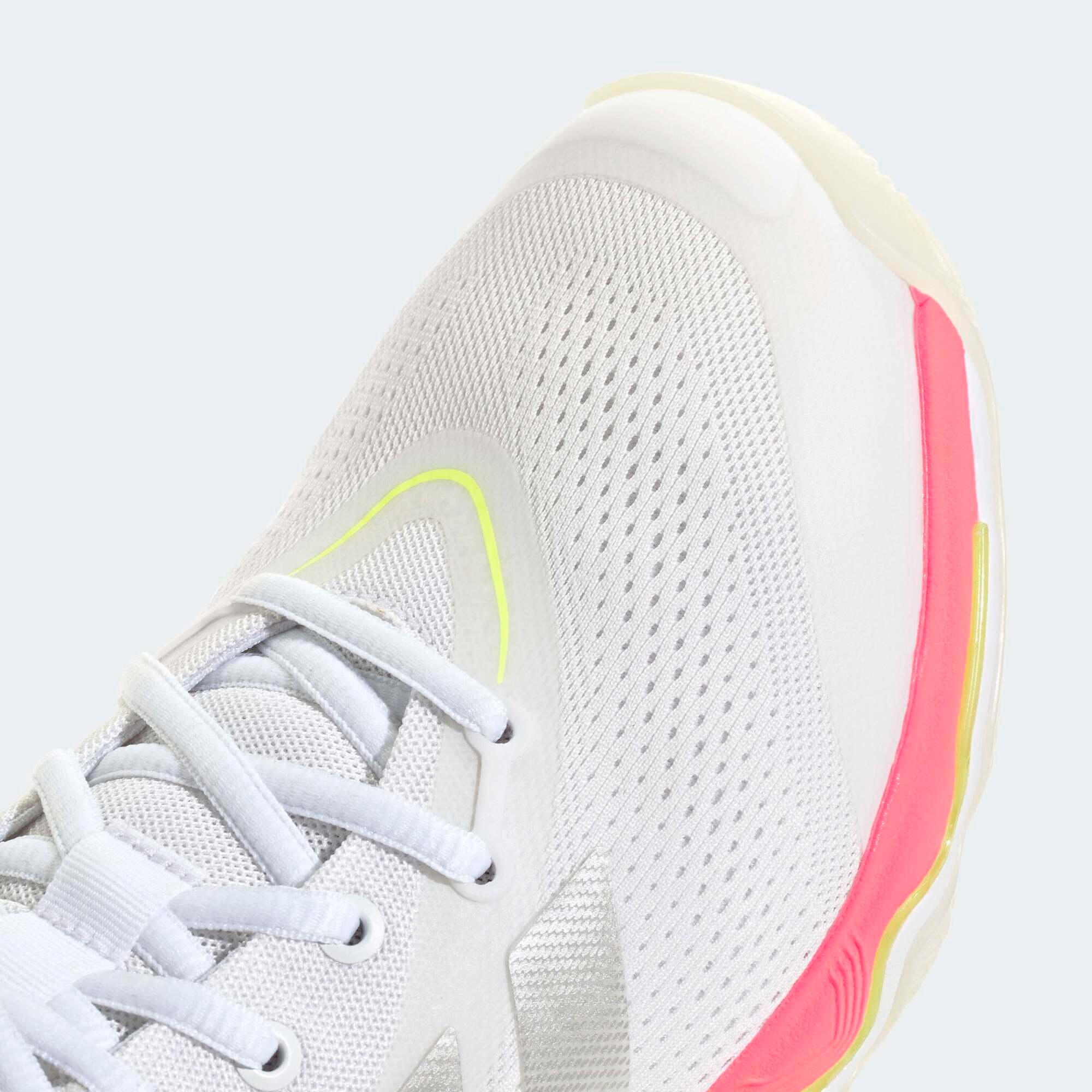 Chaussures de handball Adulte - Crazyflight 7 blanc, rose et jaune 8/10