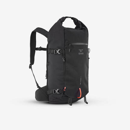 Mochila de esquí / snowboard freeride Roll top, Robust Freeride 30L negro