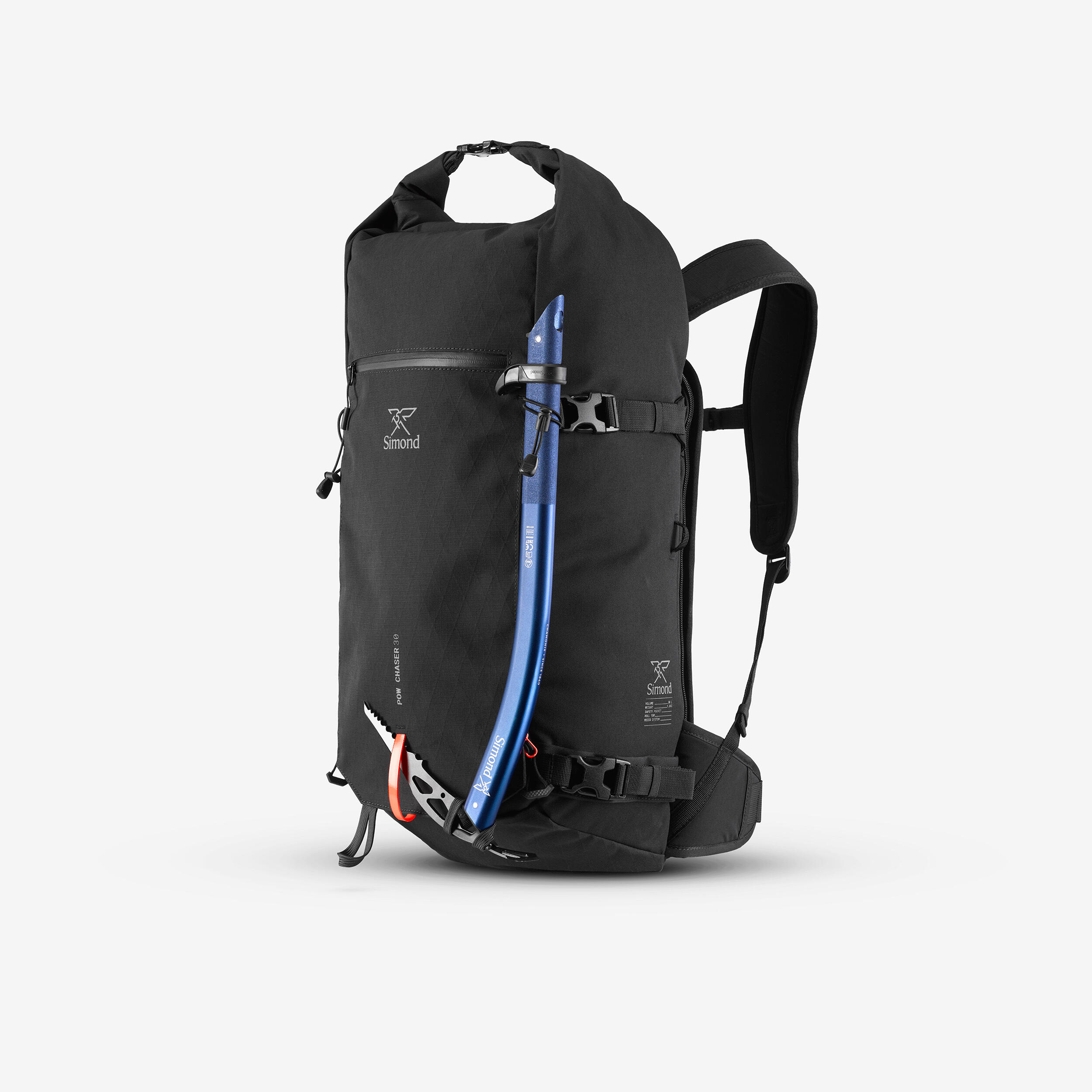 Motxilla d'esquí / snowboard freeride Roll top Robust Freeride 30L negre  6/17