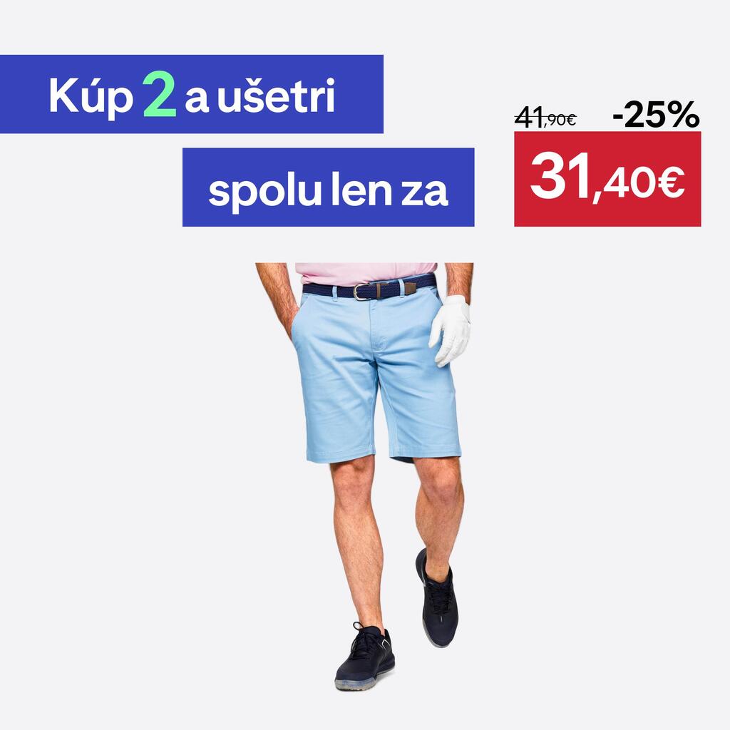 Pánske golfové chino šortky MW500 modré