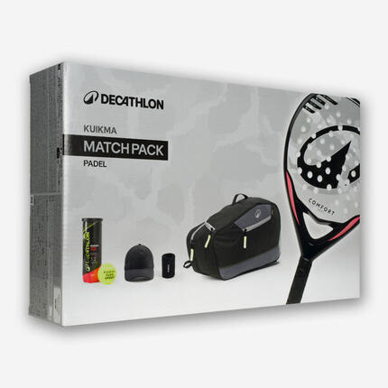 Pack Padel Kuikma Match - Raquette padel + Sac + Balles, casquette et poignet