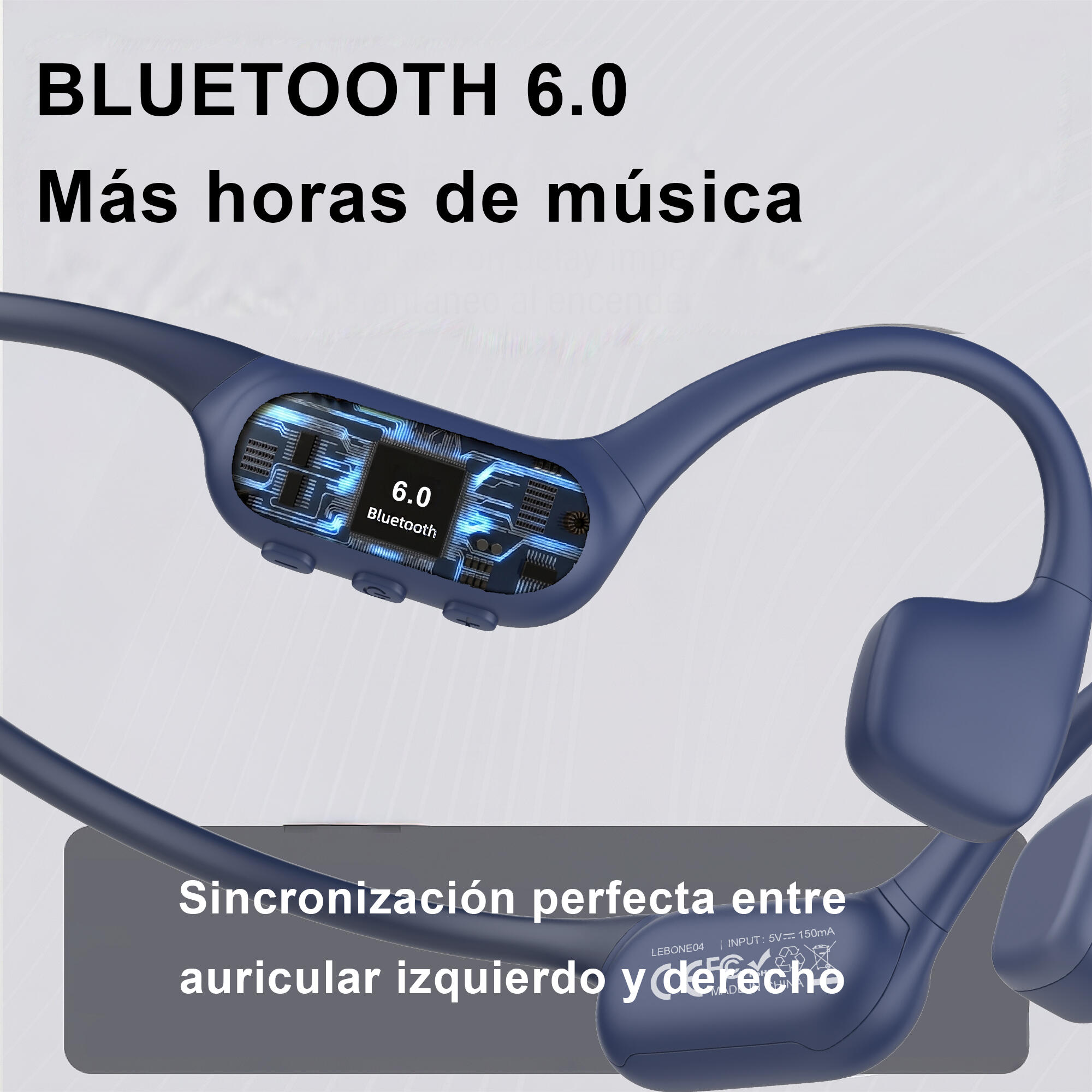 Leotec Auriculares Conducción Osea Aqua Pro 32GB Azul 4/4