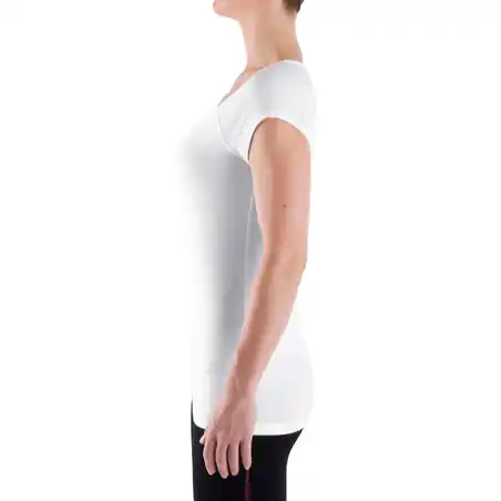 Women's Slim T-Shirt 500 - White